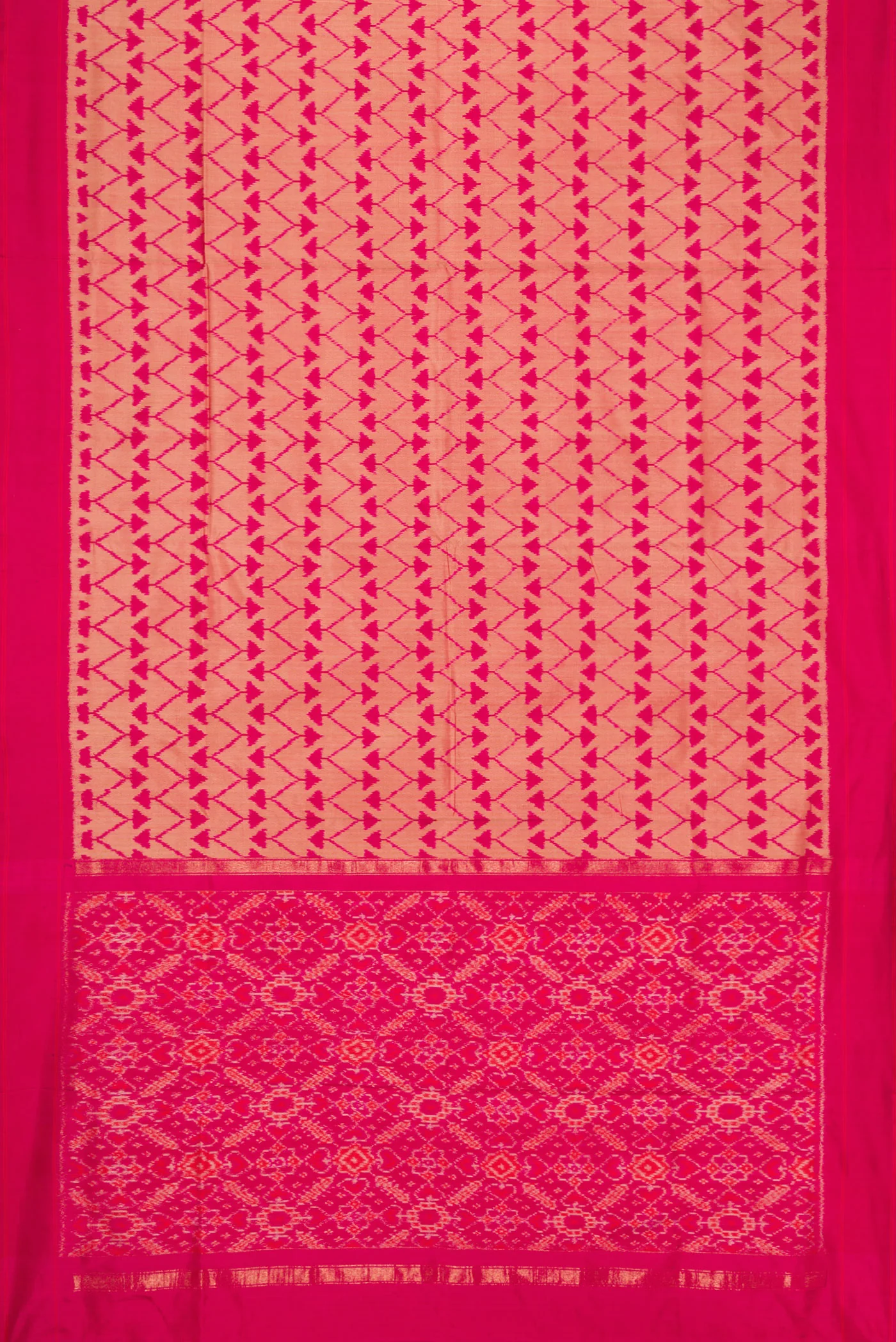 Pink Pochampally Silk Saree - Image 6