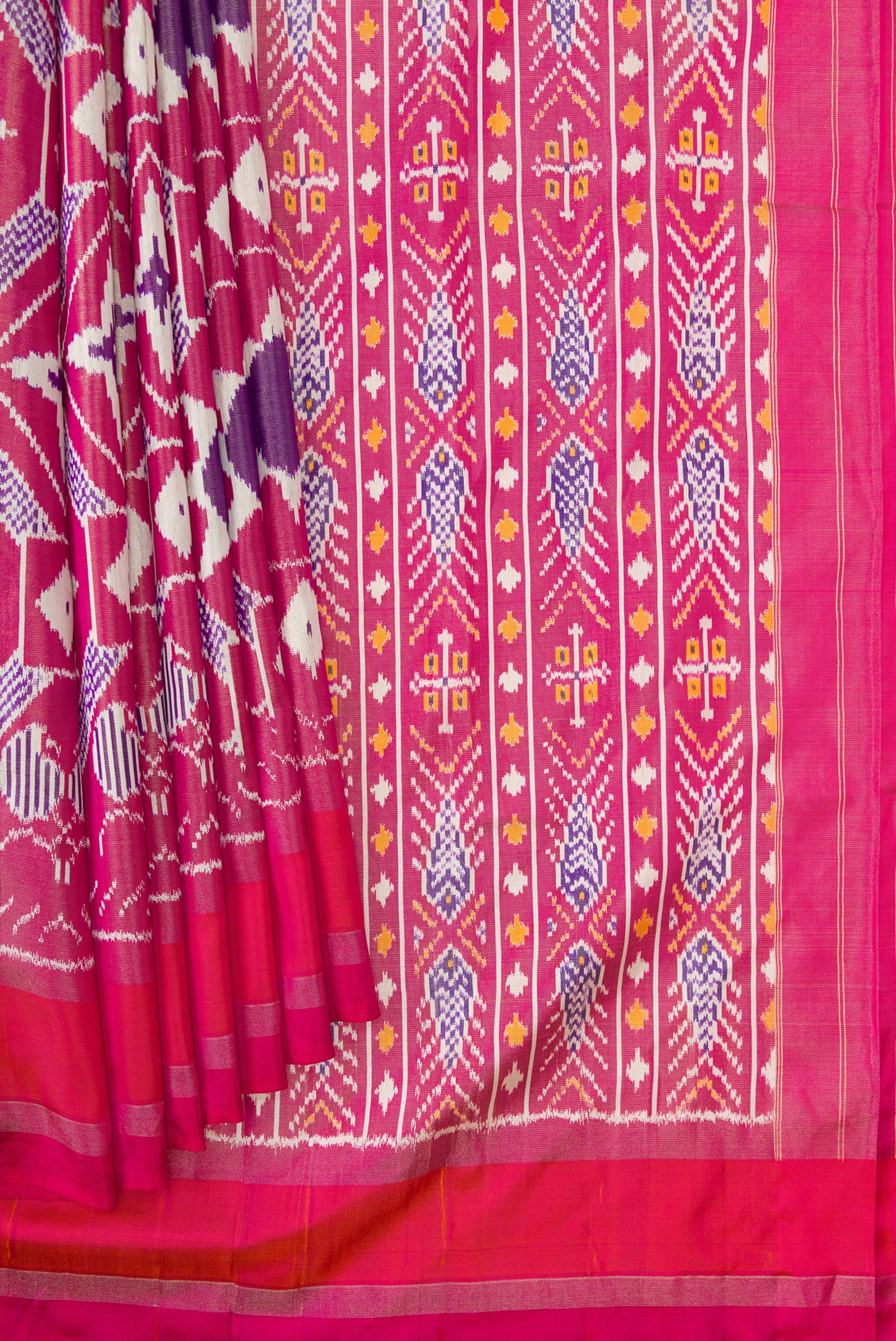 Pink Pochampally Silk Saree - Image 4