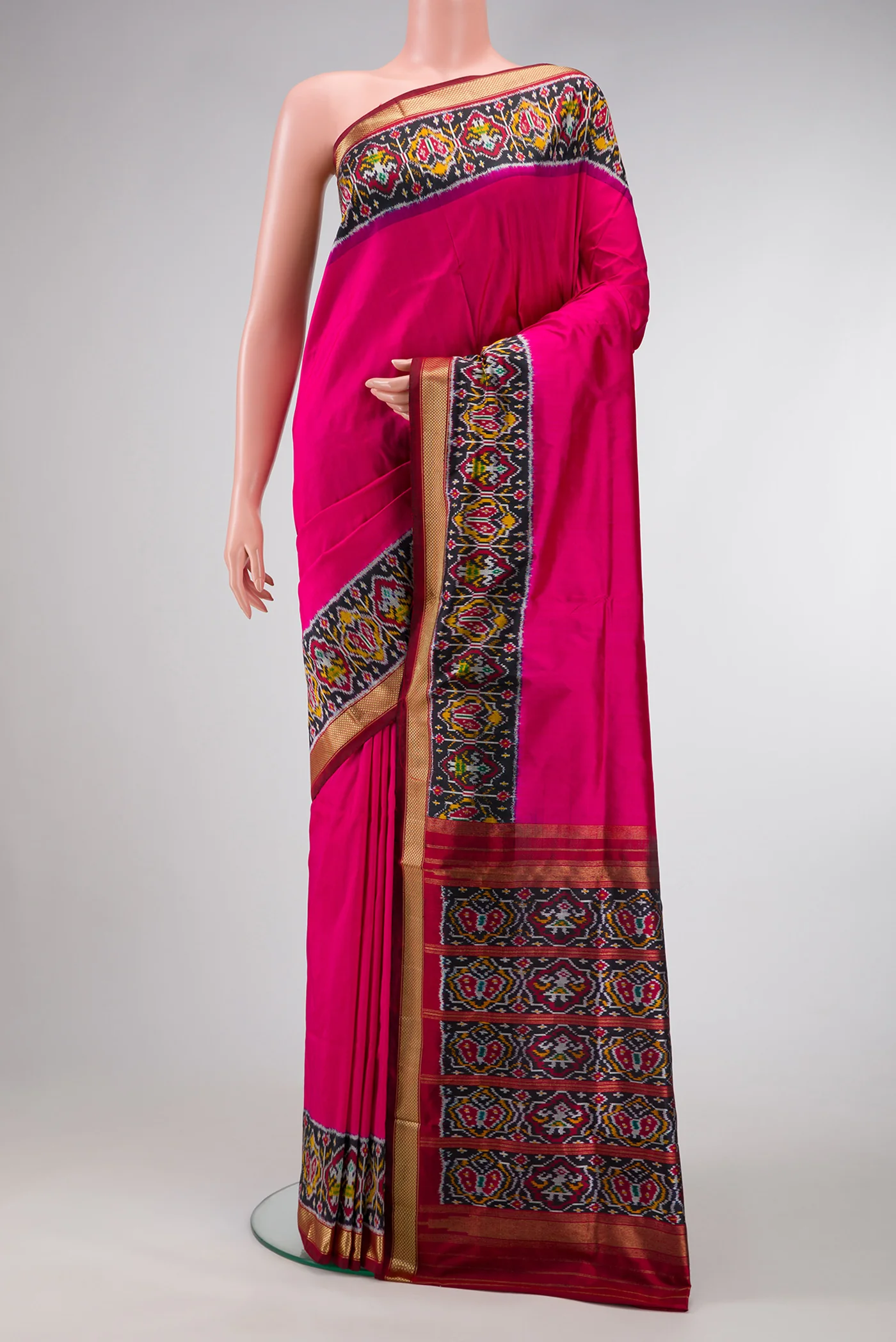 Pink Pochampally Silk Saree