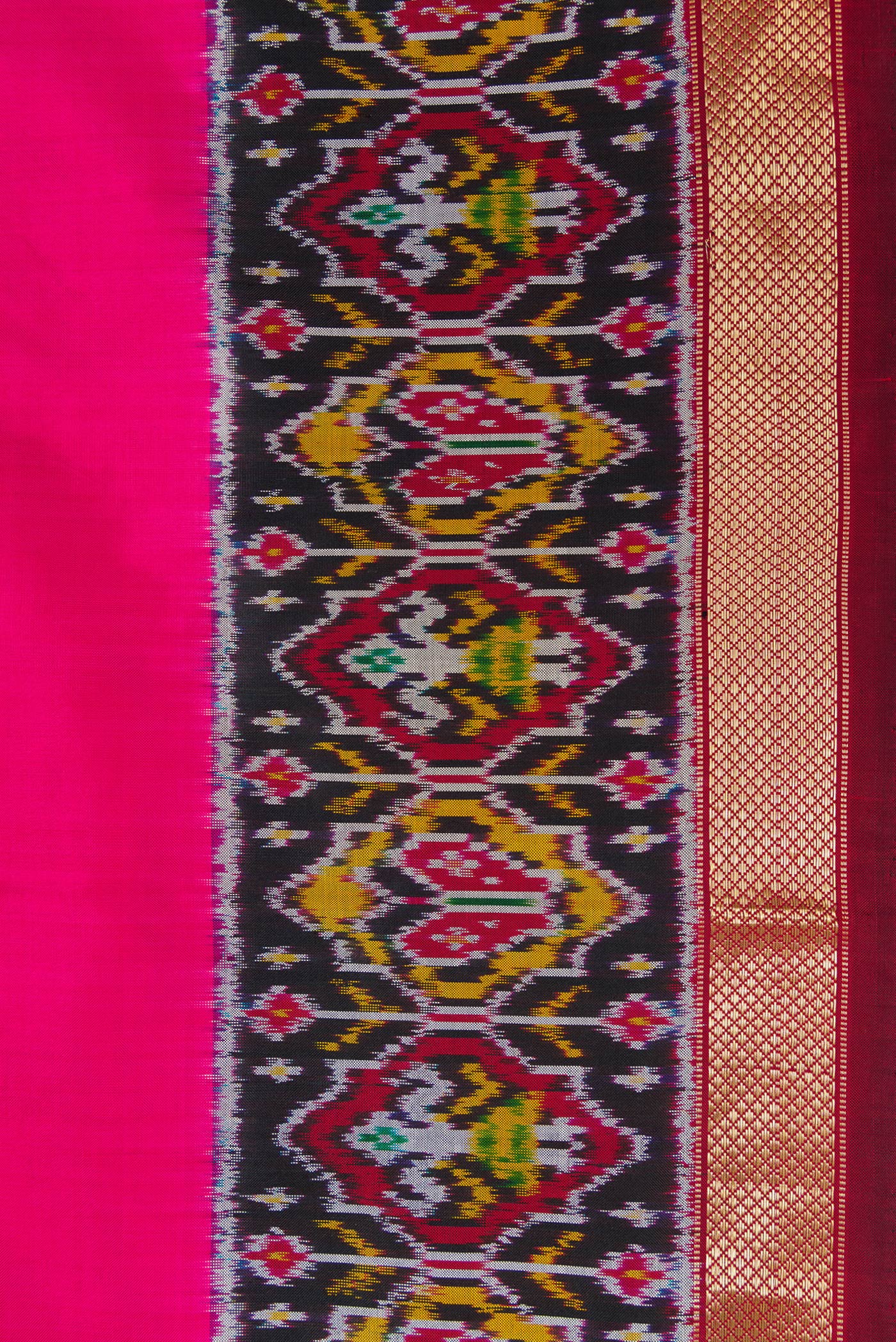 Pink Pochampally Silk Saree - Image 3