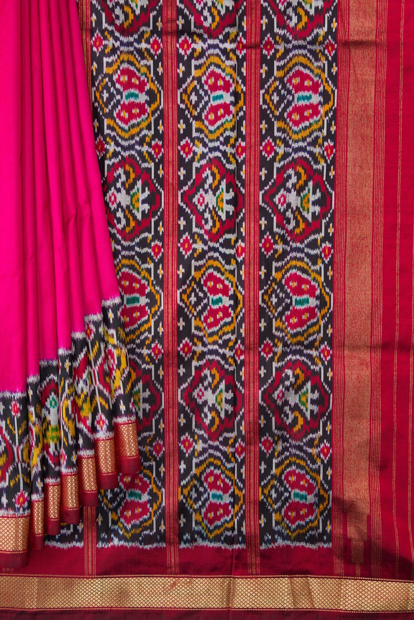 Pink Pochampally Silk Saree - Image 4