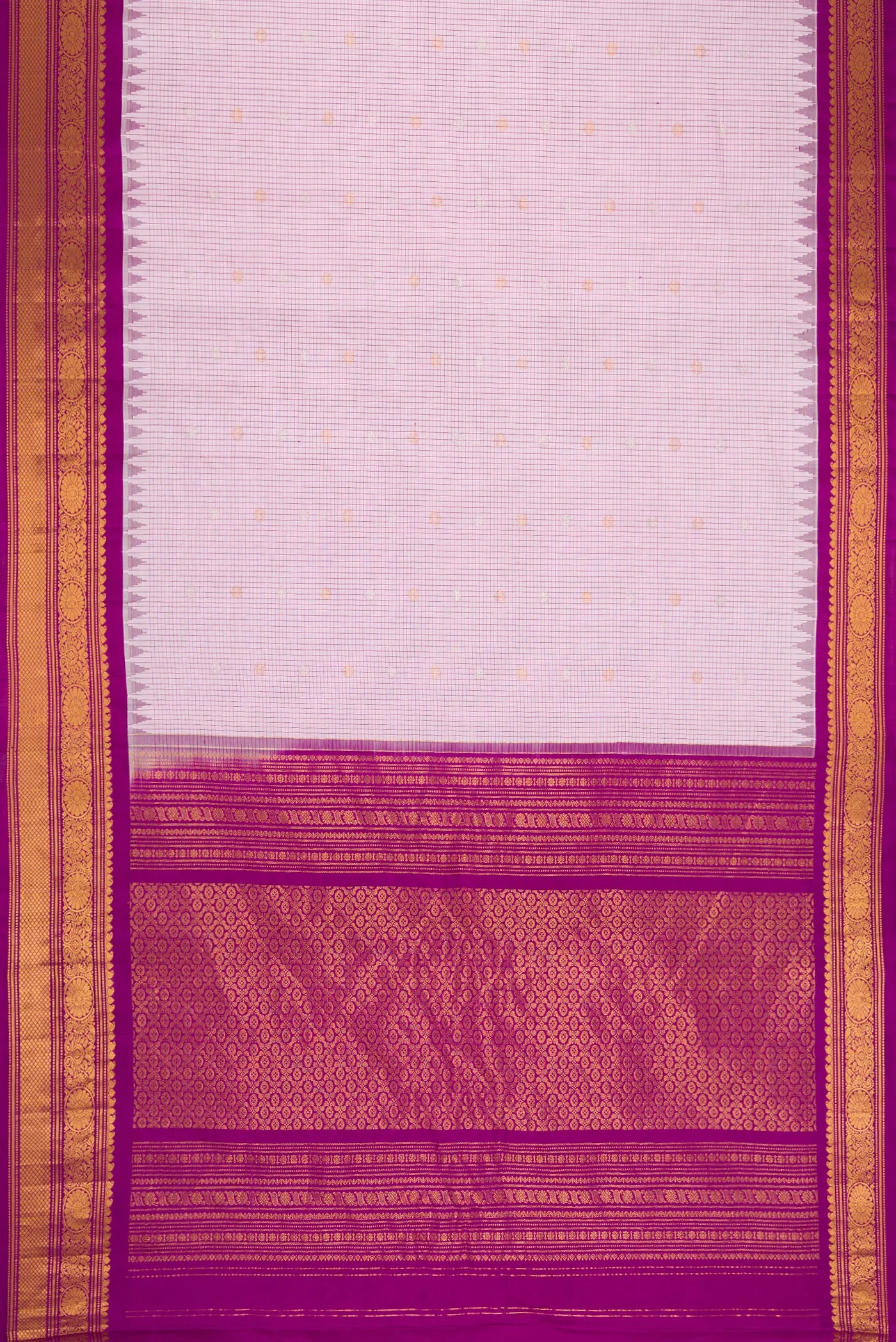 Rose pink Gadwal Silk Saree - Image 6