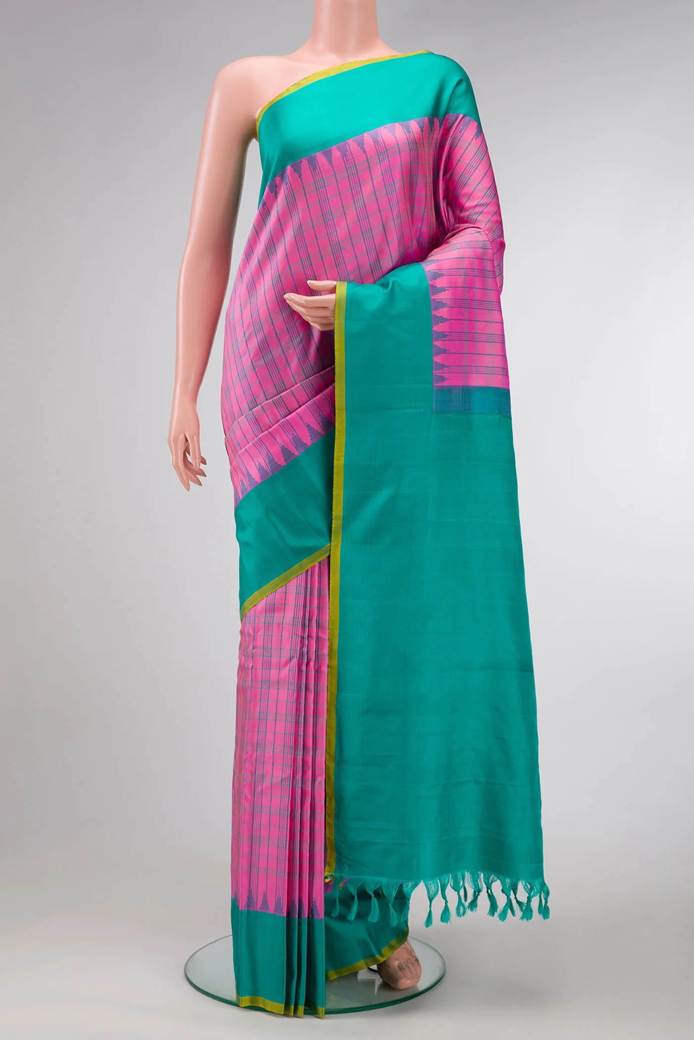 Pink Gadwal Silk Saree
