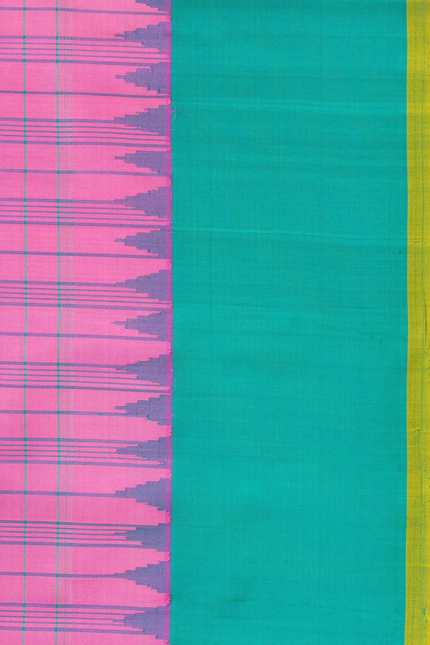 Pink Gadwal Silk Saree - Image 3