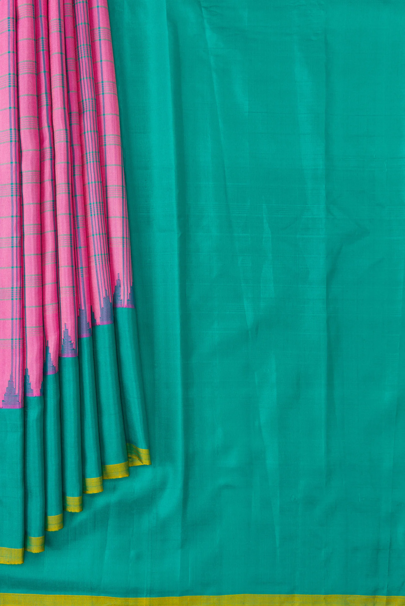Pink Gadwal Silk Saree - Image 4