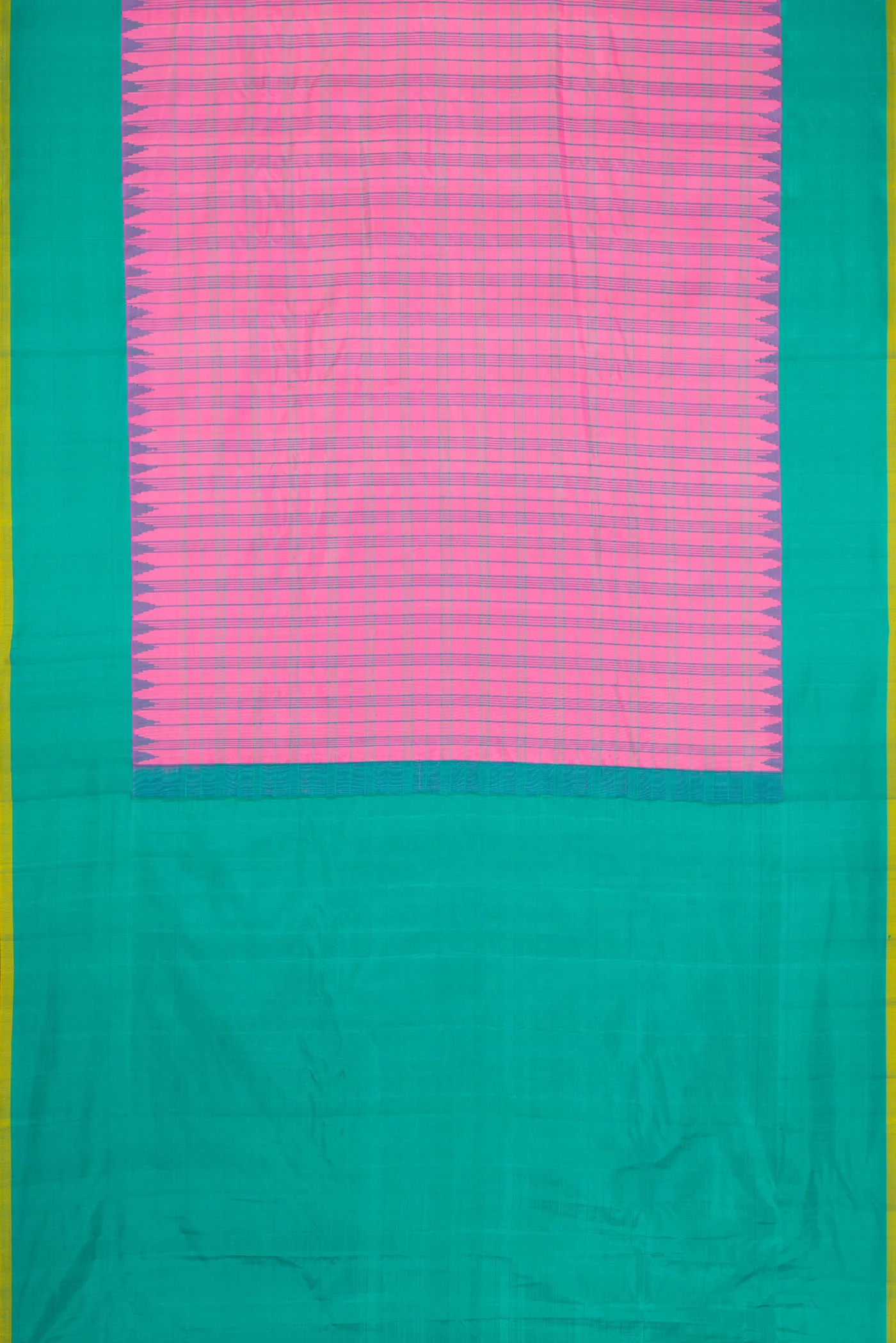 Pink Gadwal Silk Saree - Image 6