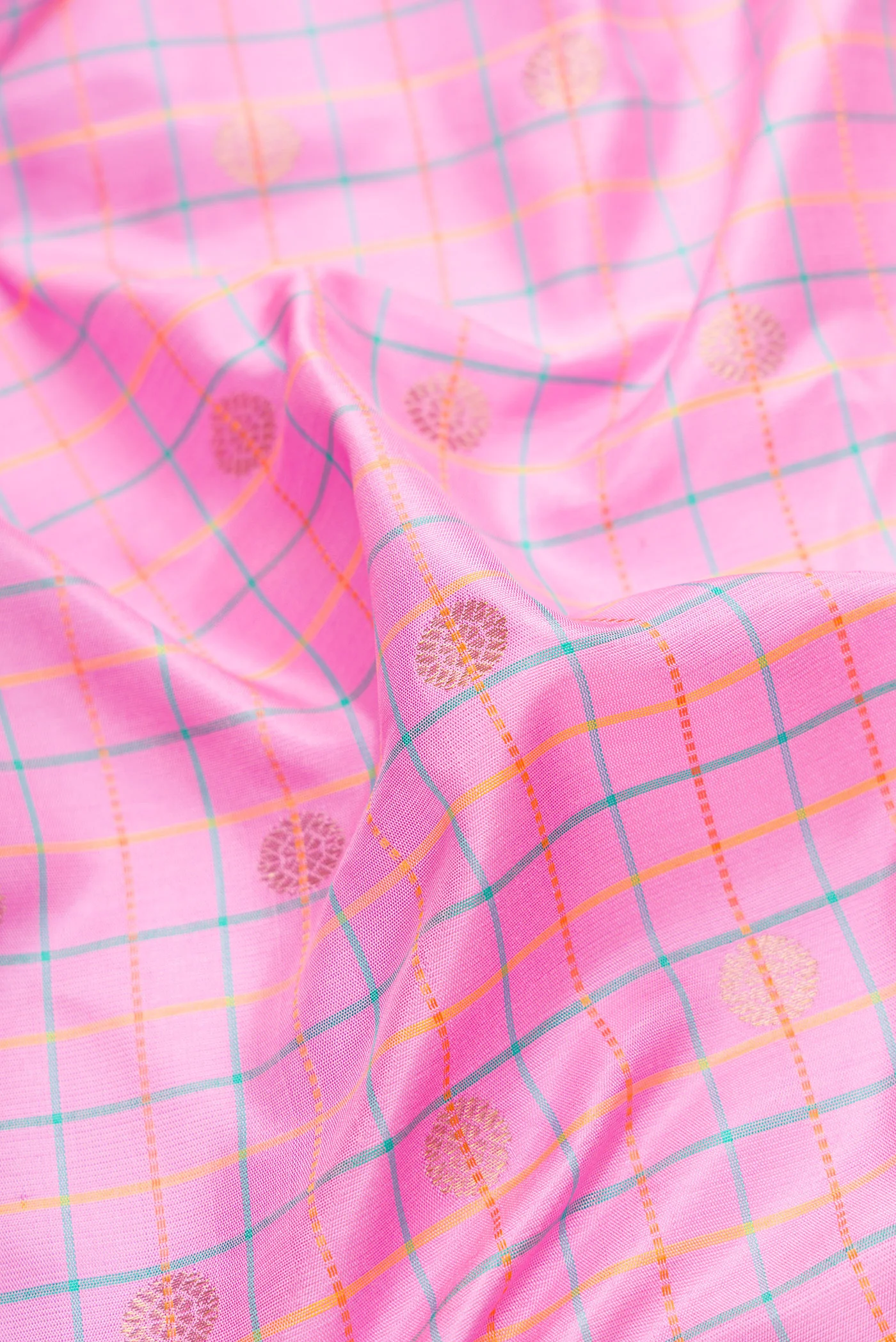 Rose pink Gadwal Silk Saree - Image 2