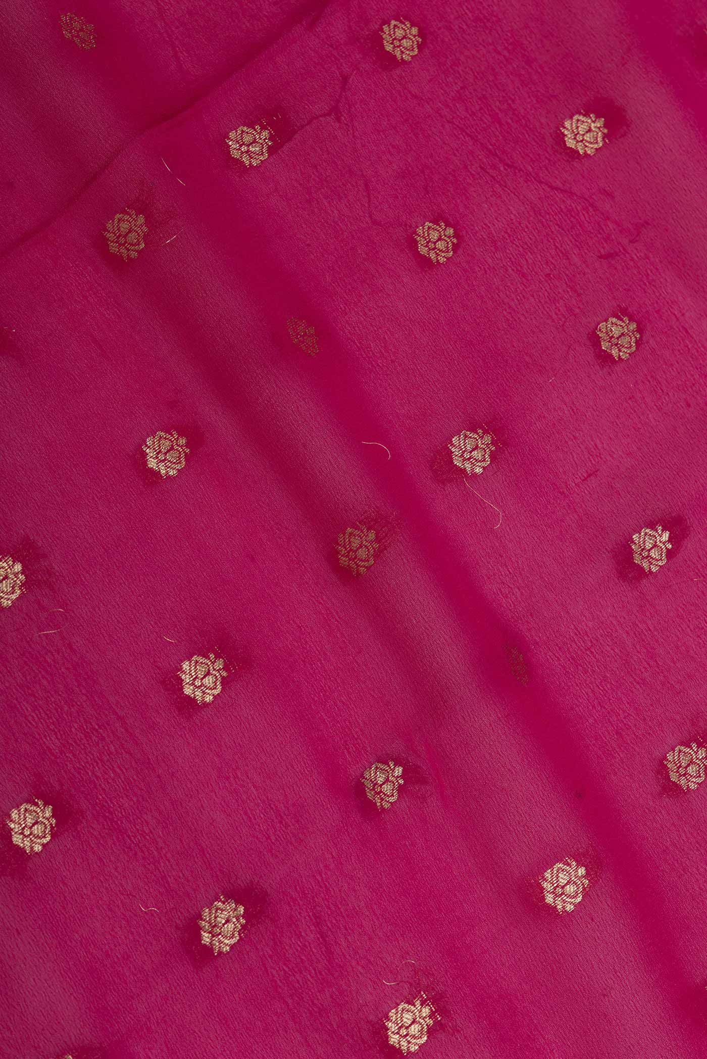 Pink Dual Tone Georgette Saree - Image 2