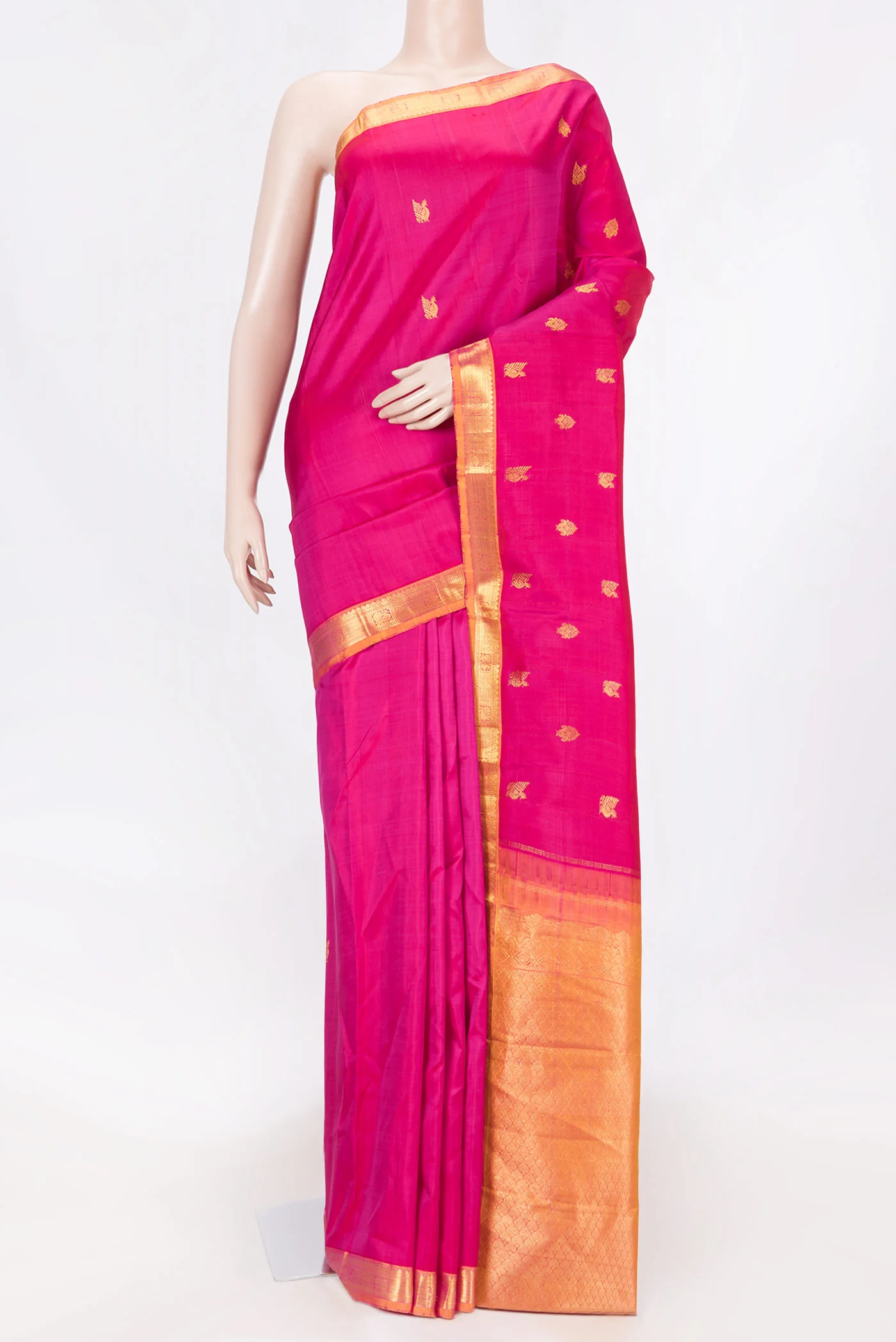 Pink Dual Tone Kanchipuram Saree