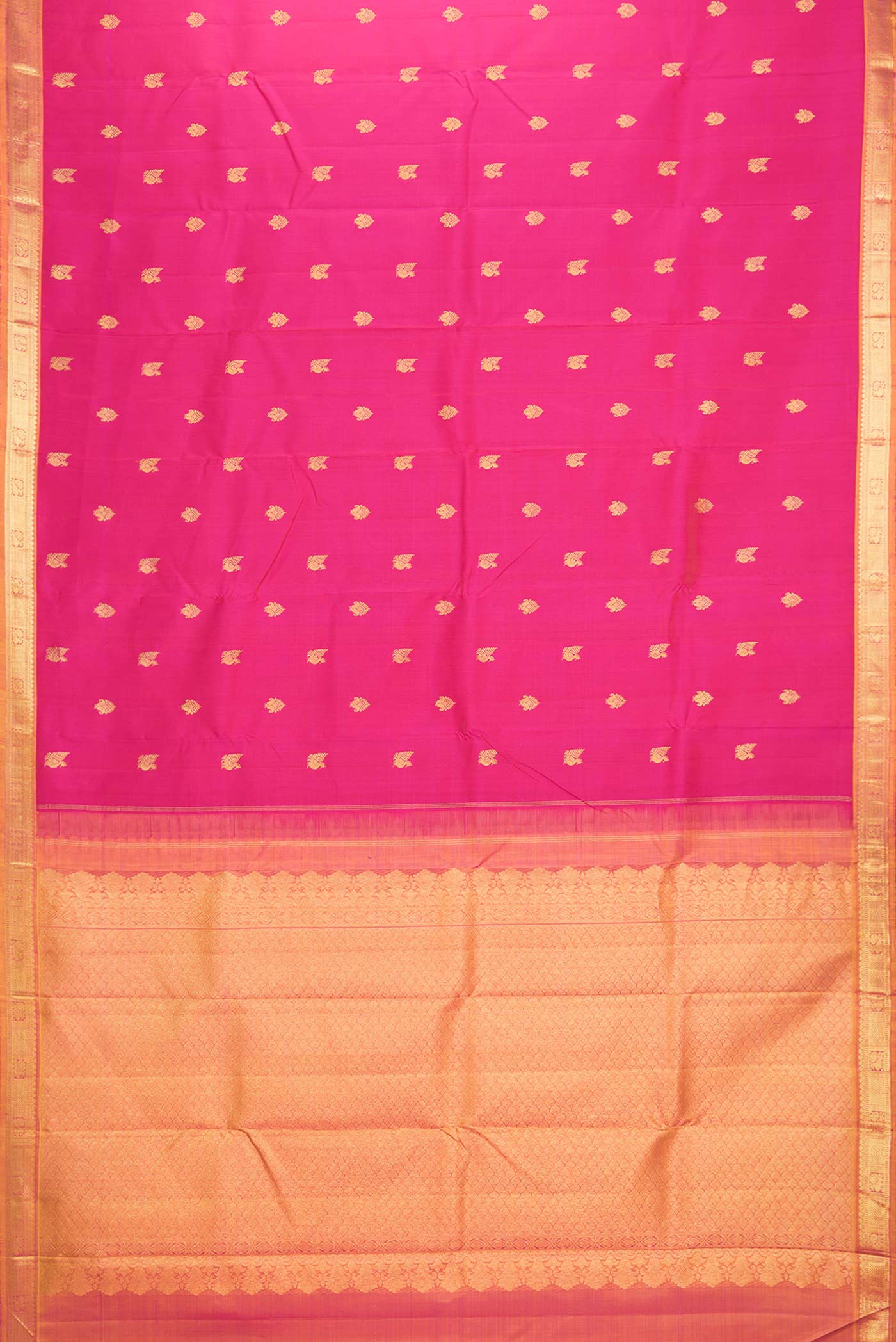 Pink Dual Tone Kanchipuram Saree - Image 6