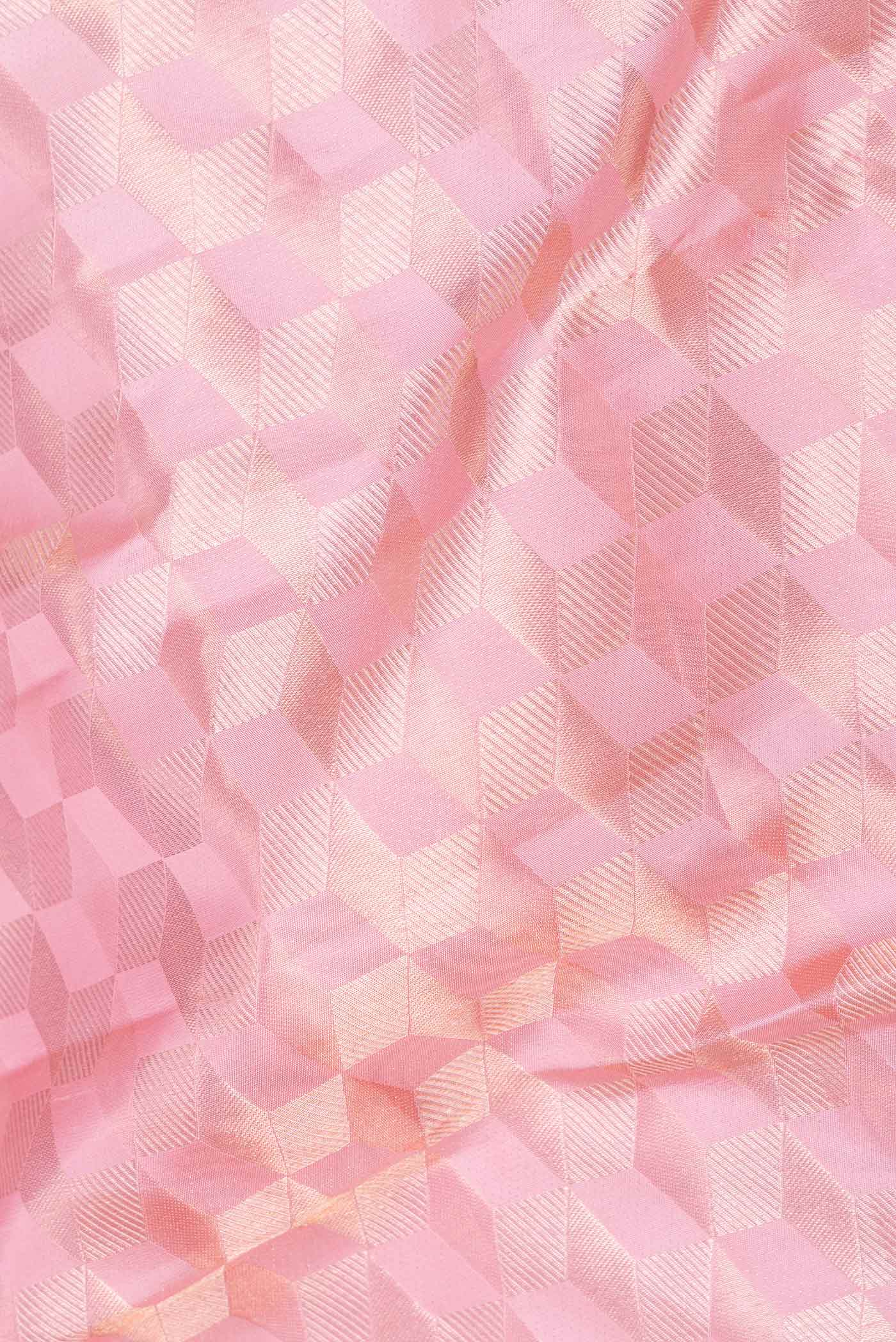 Pink Dual Tone Kanchipuram Saree - Image 2