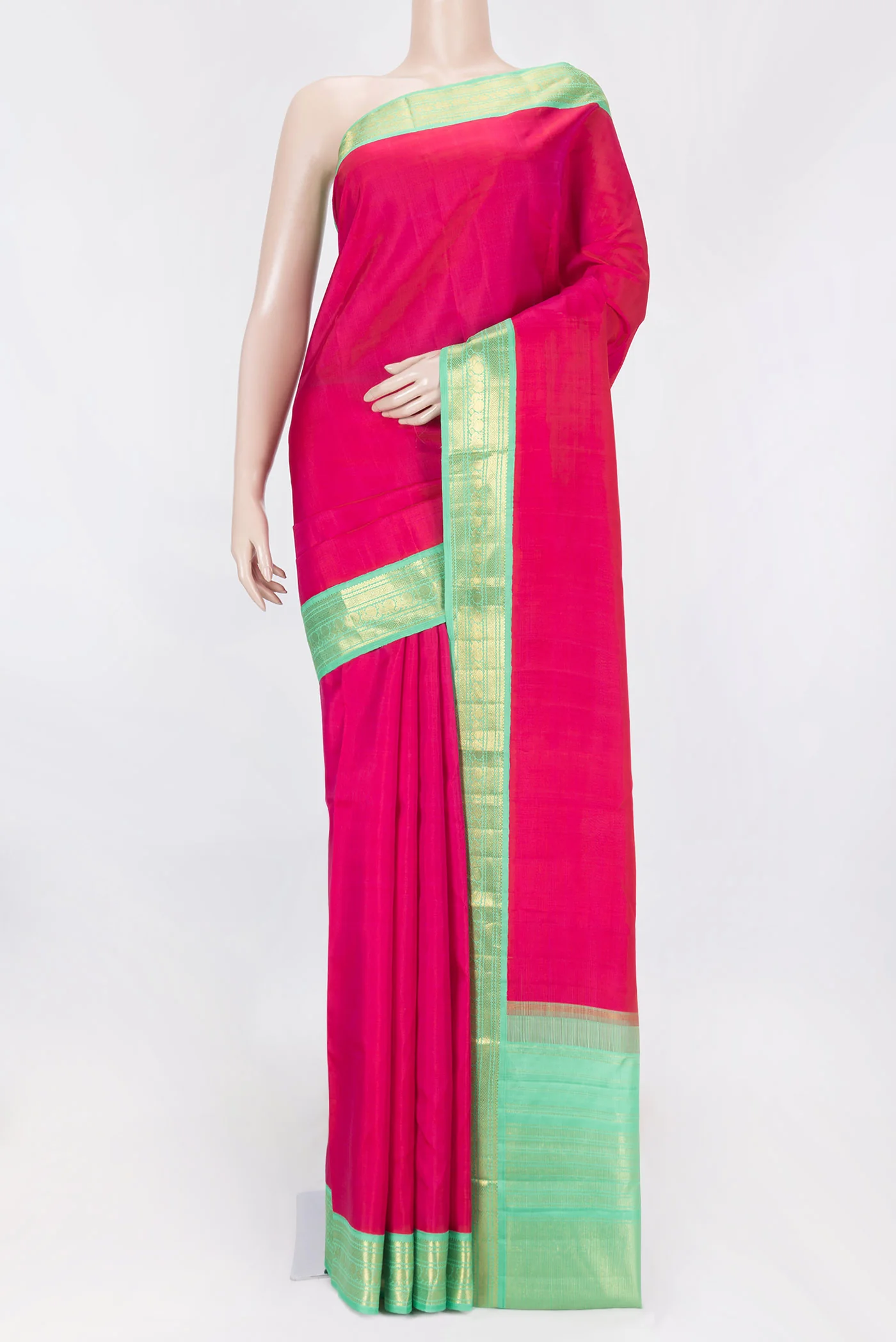 Pink Dual Tone Kanjivaram Saree