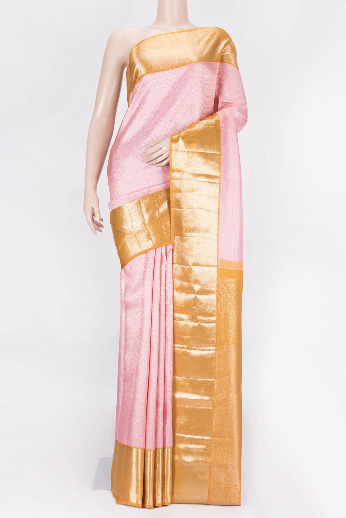 Pink Dual Tone Kanchipuram Saree