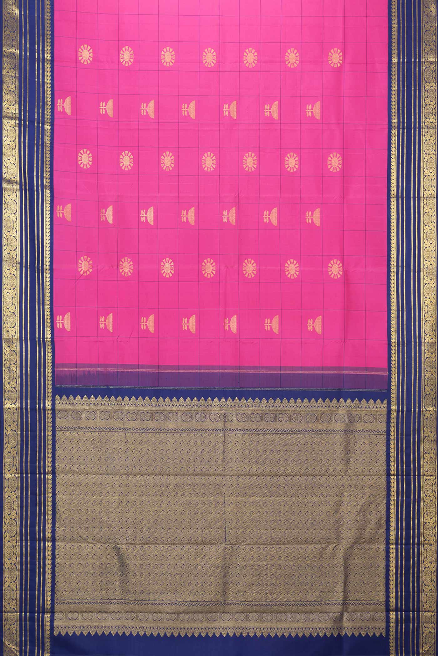 Pink Dual Tone Kanjivaram Saree - Image 6