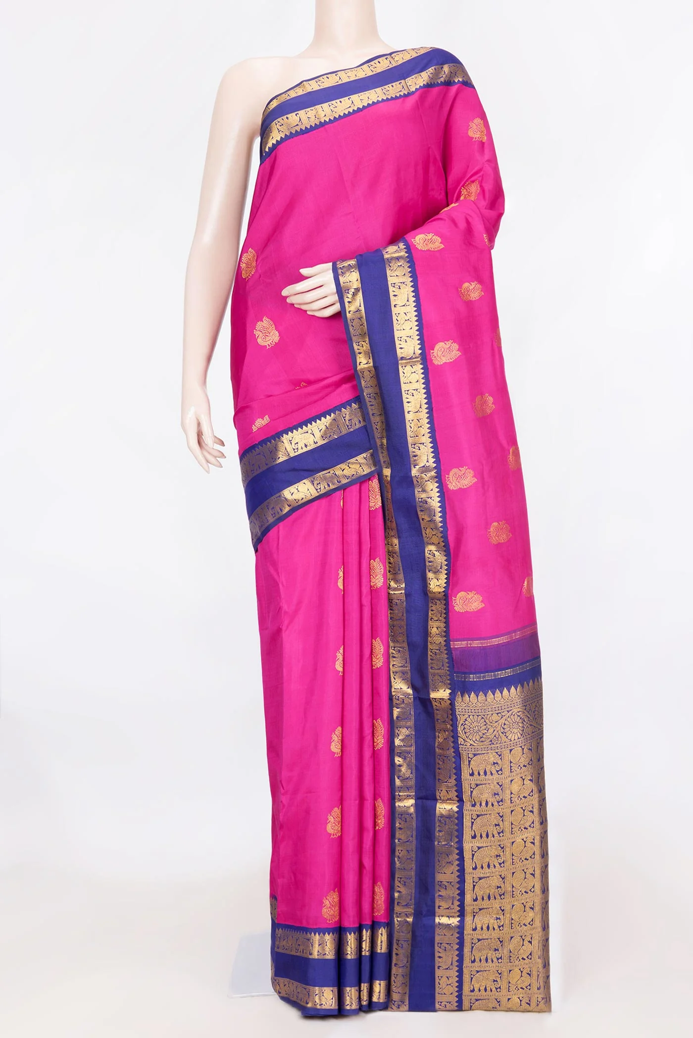 Pink Dual Tone Kanjivaram Saree