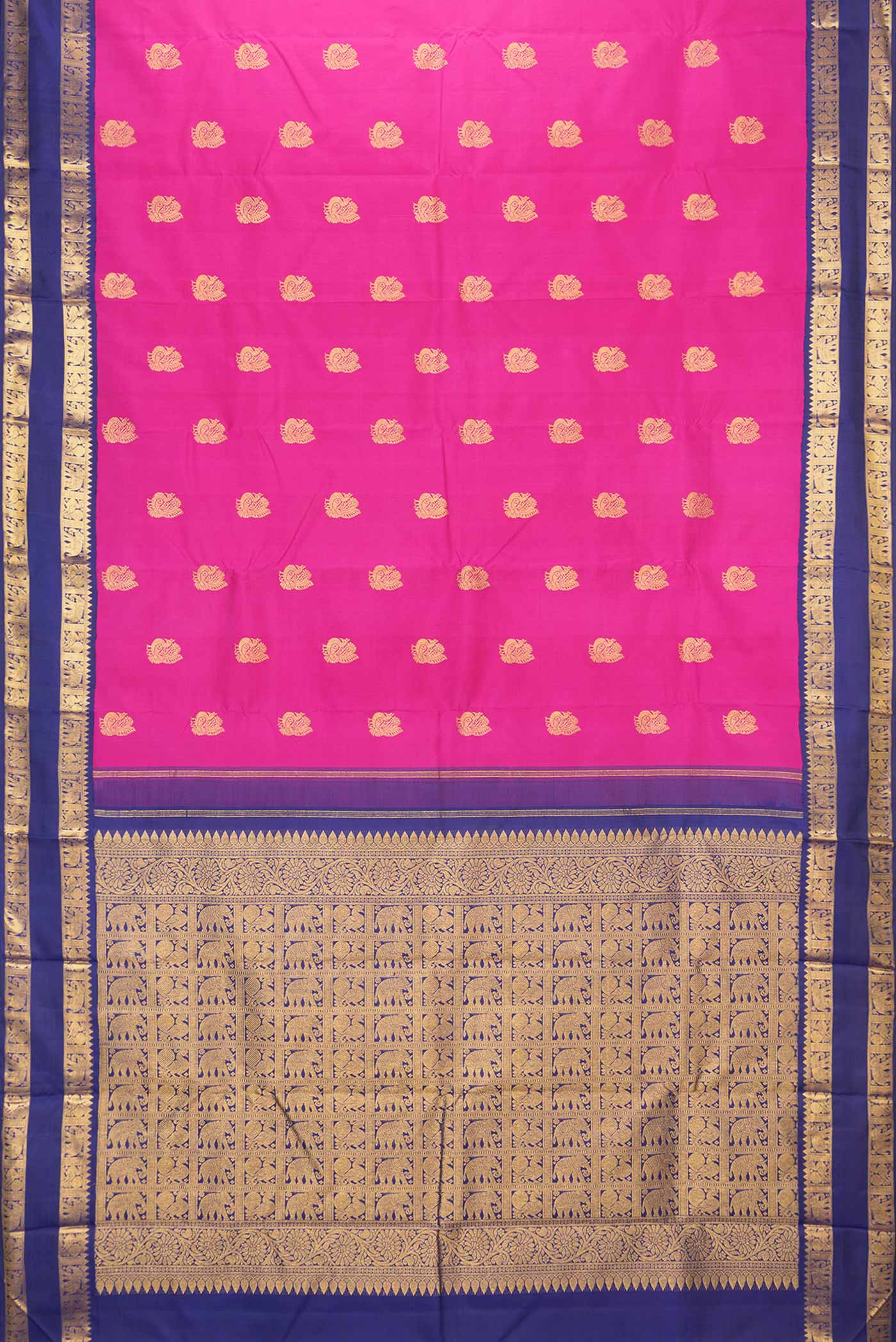 Pink Dual Tone Kanjivaram Saree - Image 6