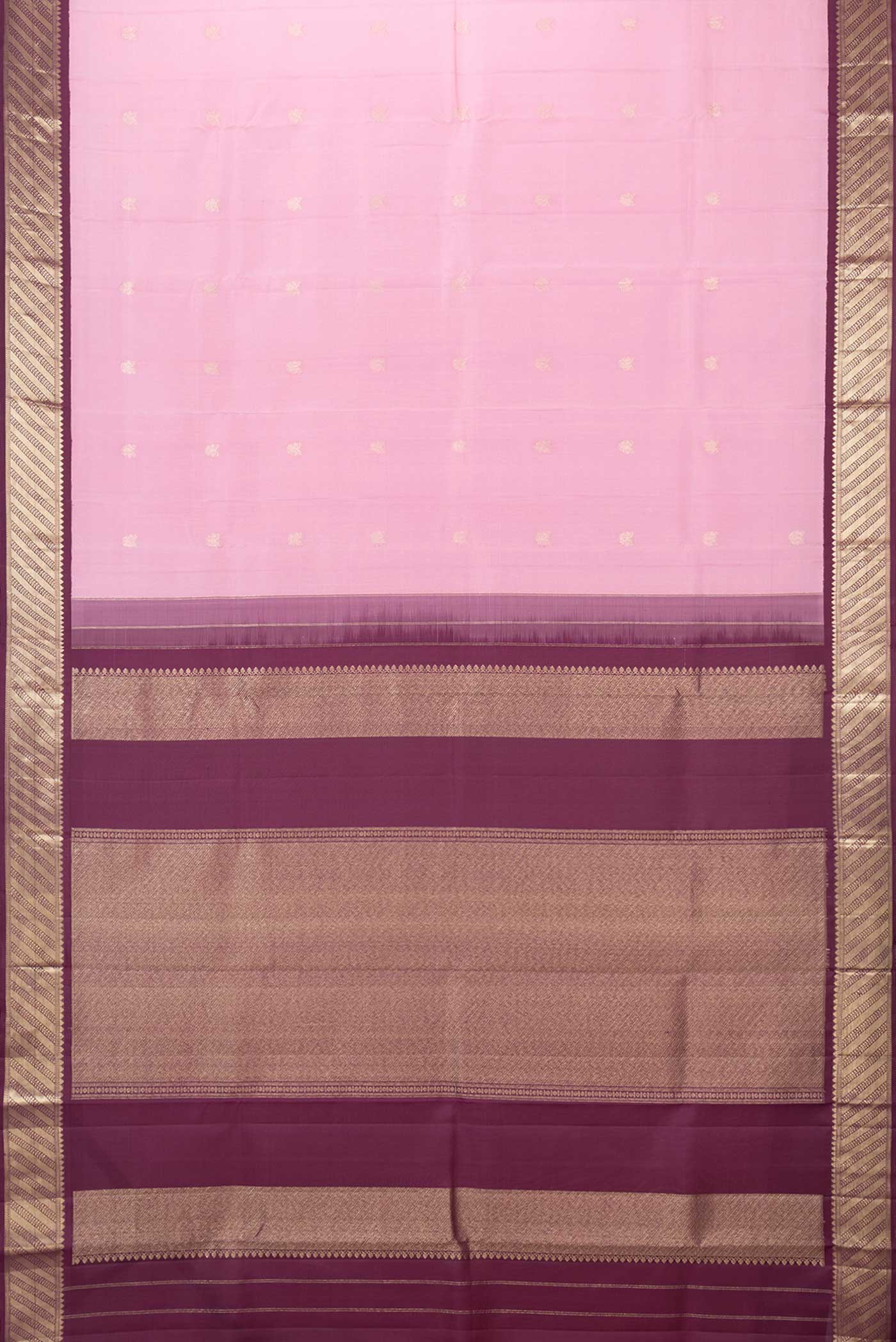 Pink Dual Tone Kanjivaram Saree - Image 6