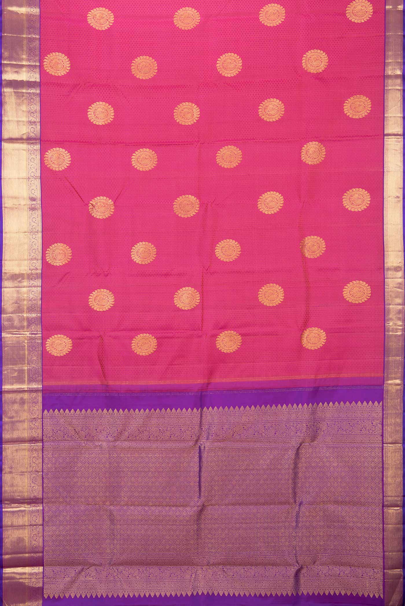 Pink Dual Tone Kanchipuram Saree - Image 6