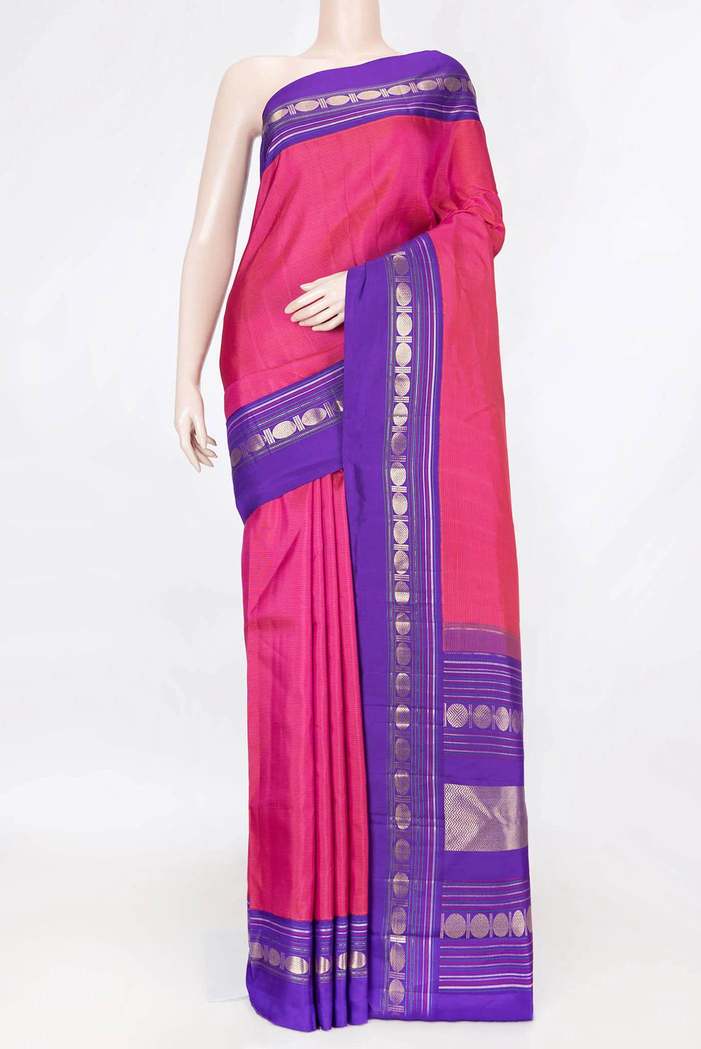 Pink Dual Tone Kanjivaram Saree