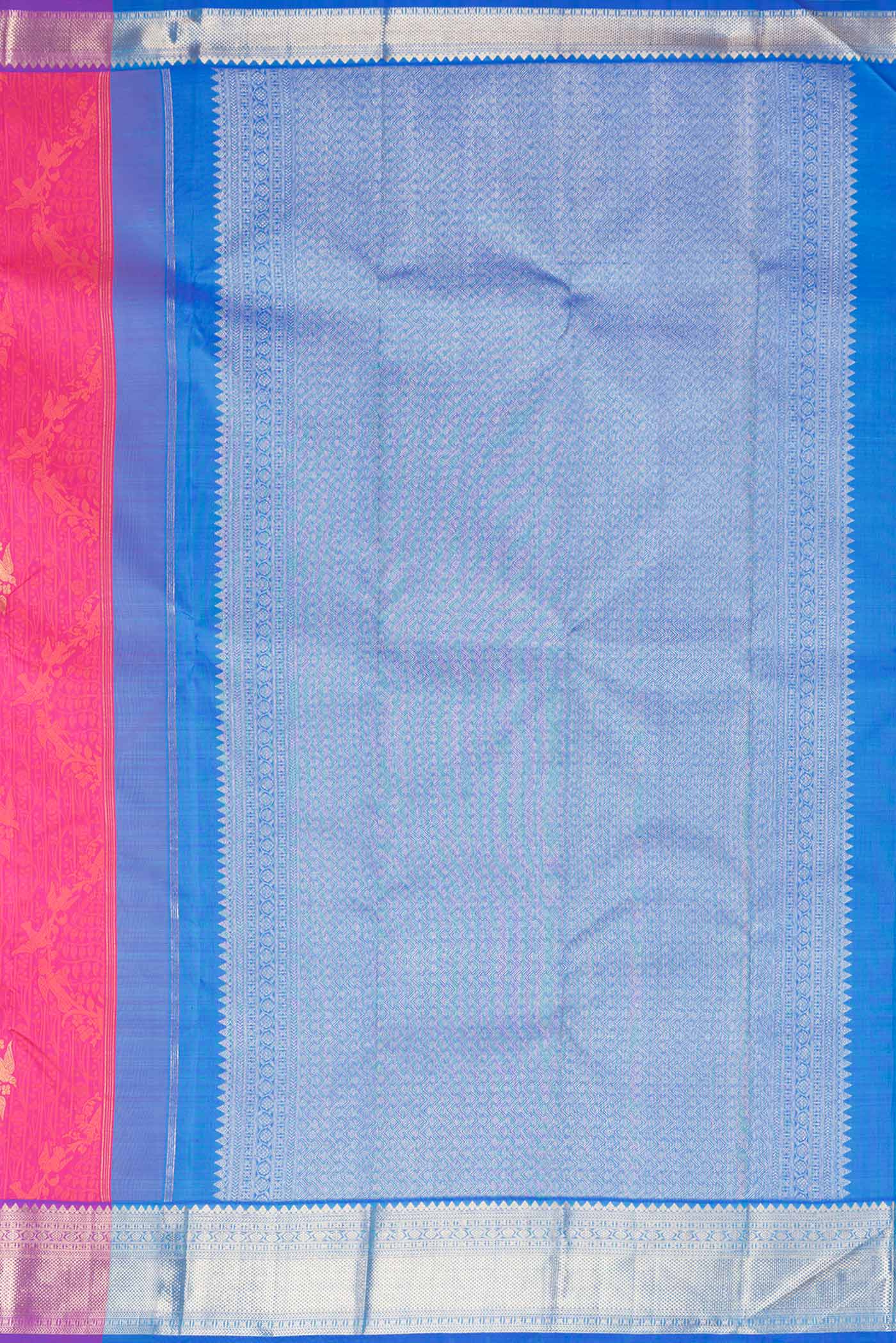 Pink Dual Tone Kanchipuram Saree - Image 7