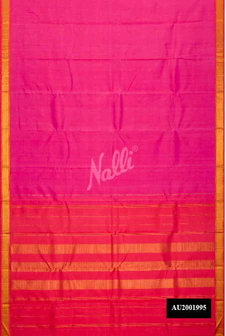 Pink Dual Tone Kanchipuram Silk Saree