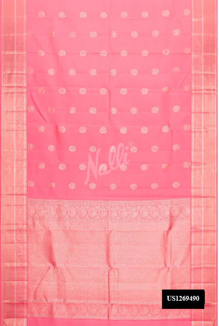 Pink Dual Tone Kanchipuram Silk Saree