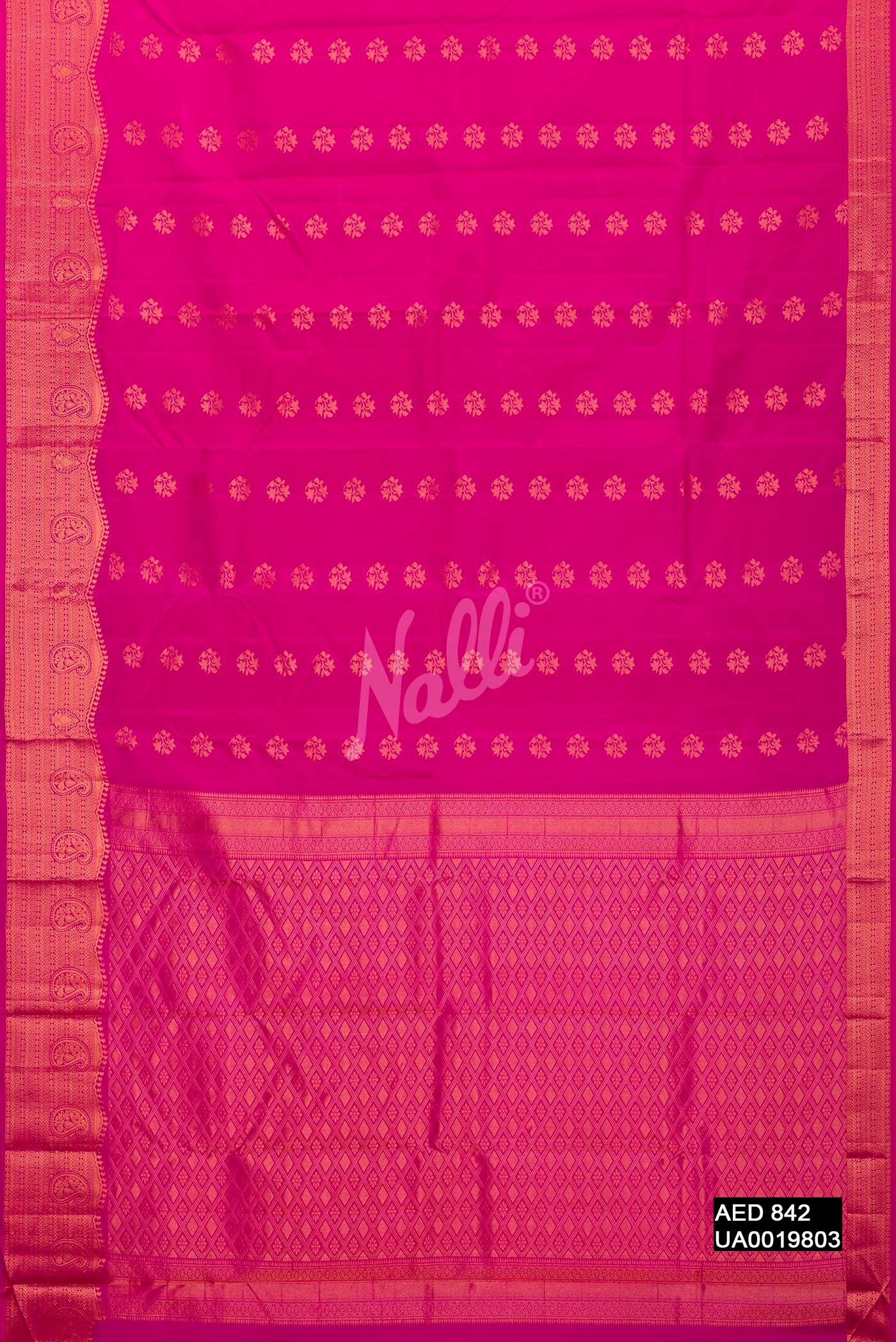 Pink Dual Tone Kanchipuram Silk Saree