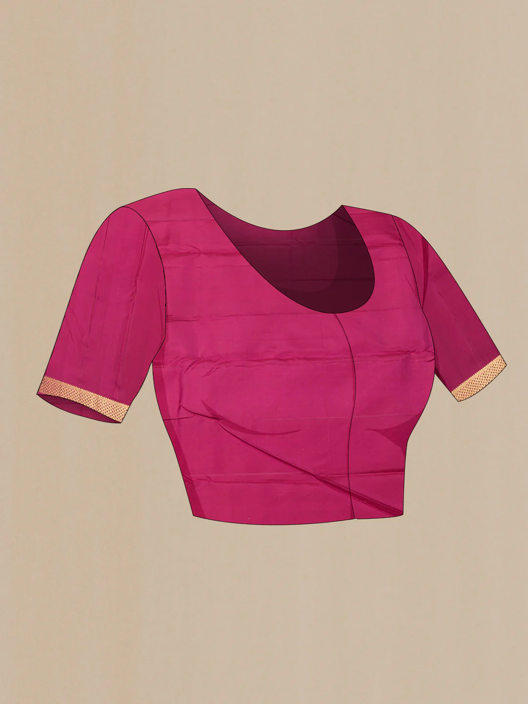 Pink Dual Tone Kanchipuram Silk Saree - Image 5