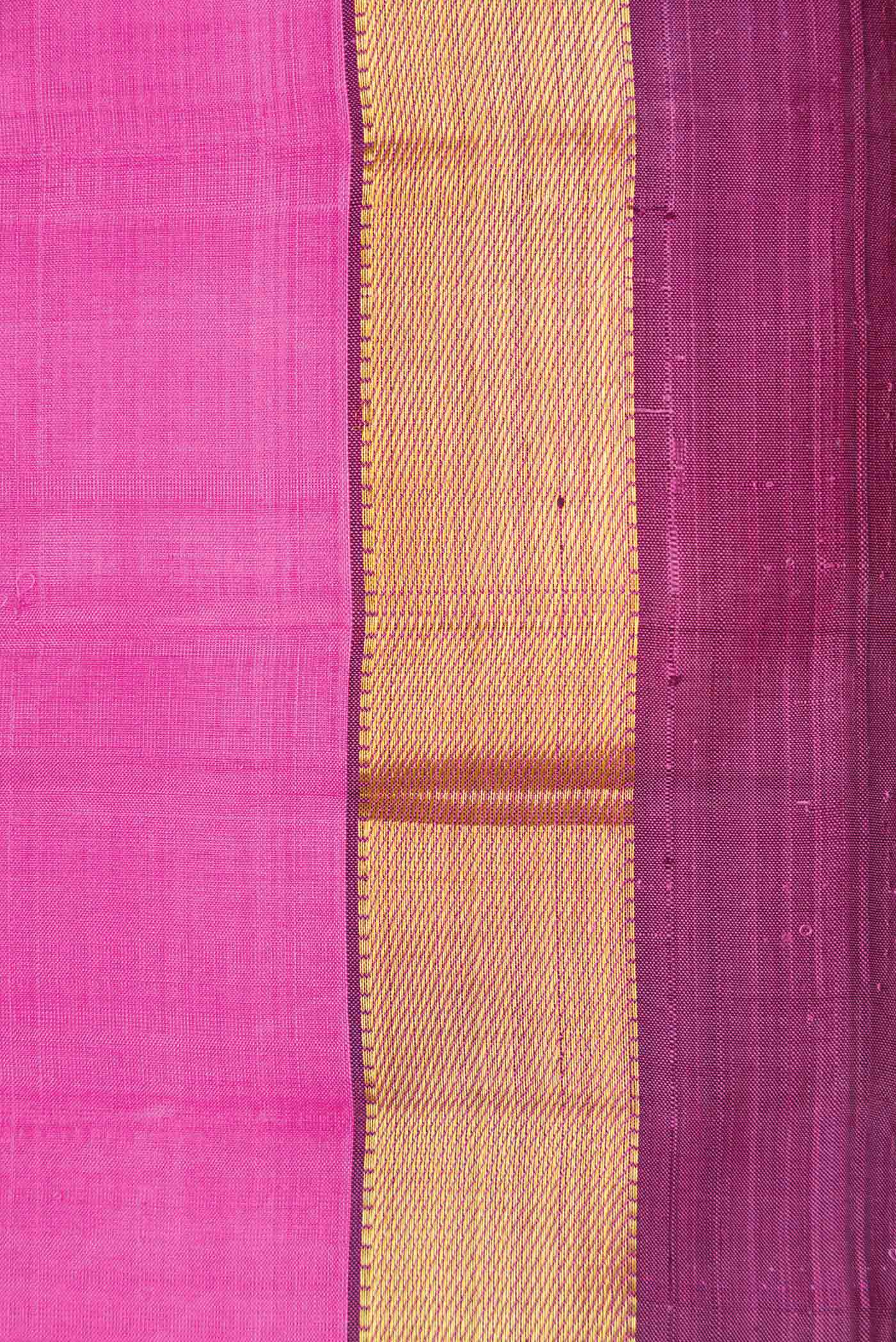 Pink Dual Tone Kanjivaram Silk Saree - Image 3