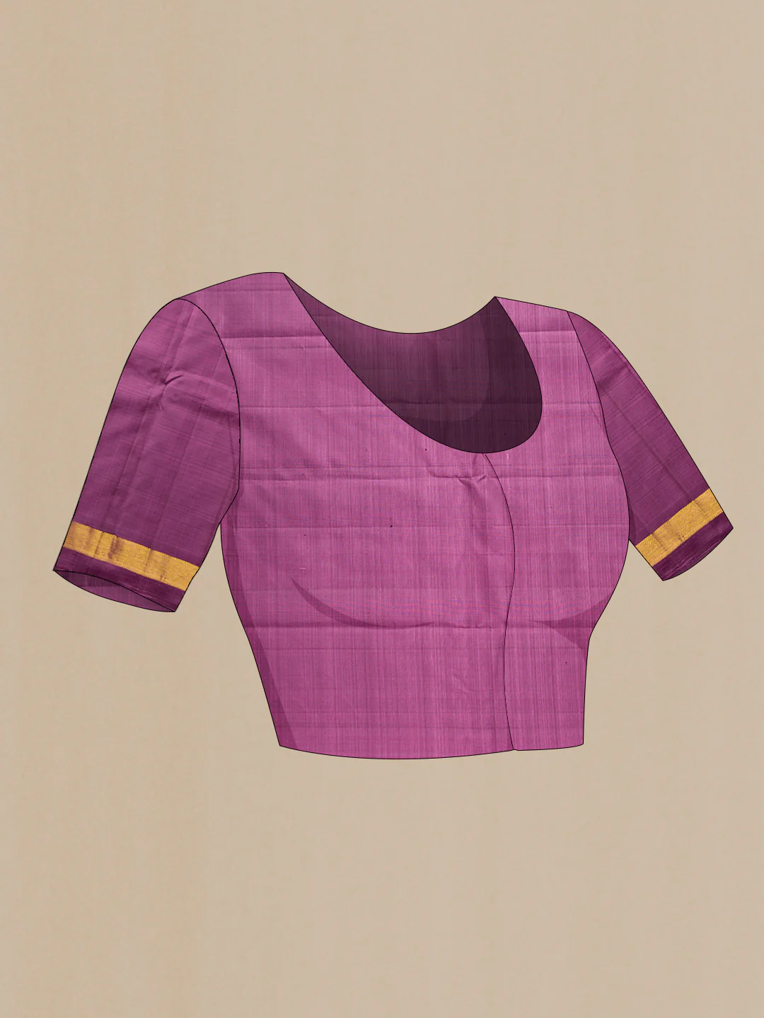 Pink Dual Tone Kanjivaram Silk Saree - Image 5