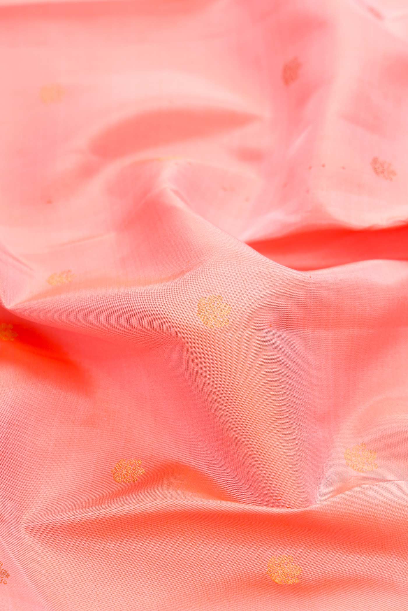 Coral Kanchipuram Silk Saree - Image 2