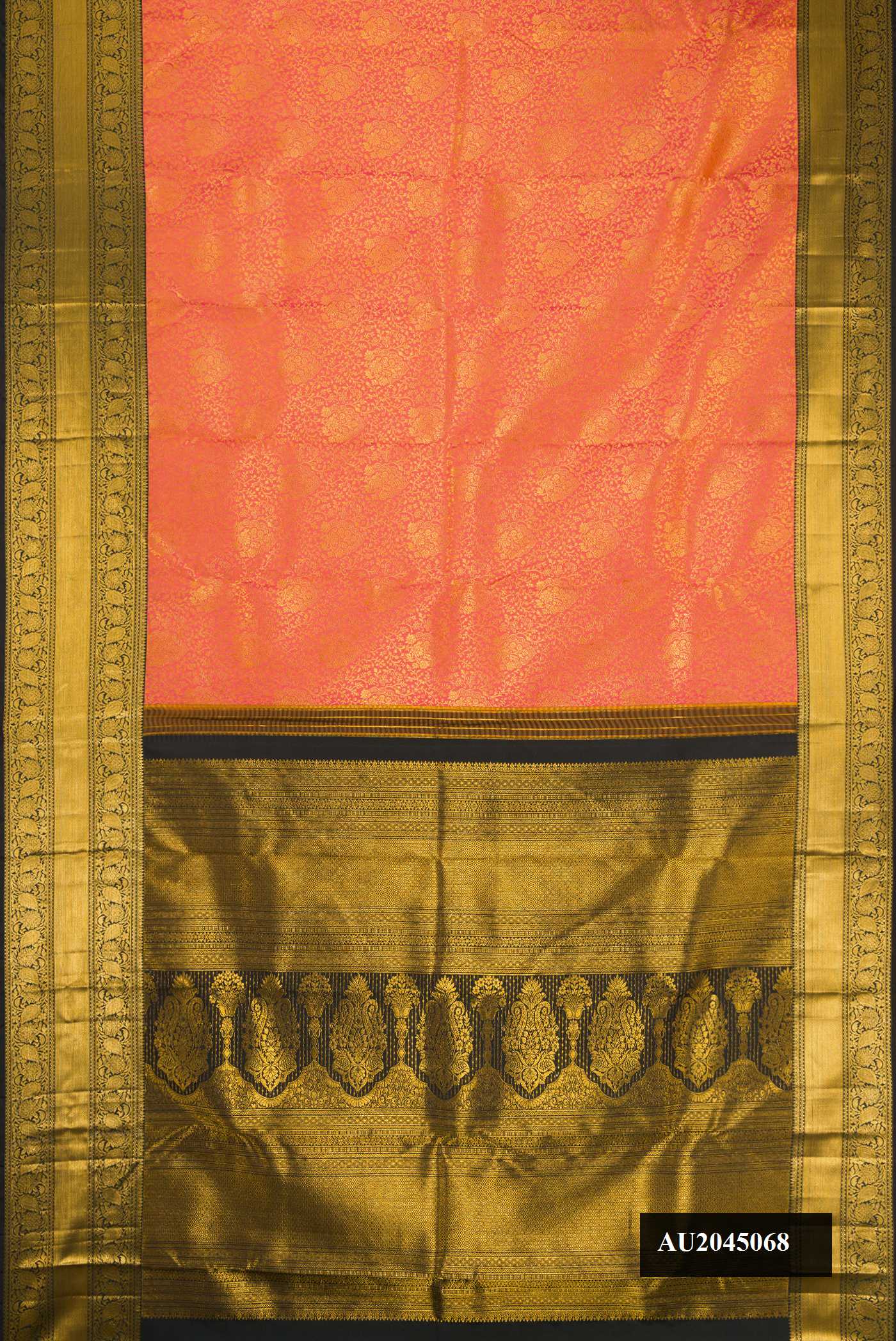 Pink Dual Tone Kanchipuram Silk Saree