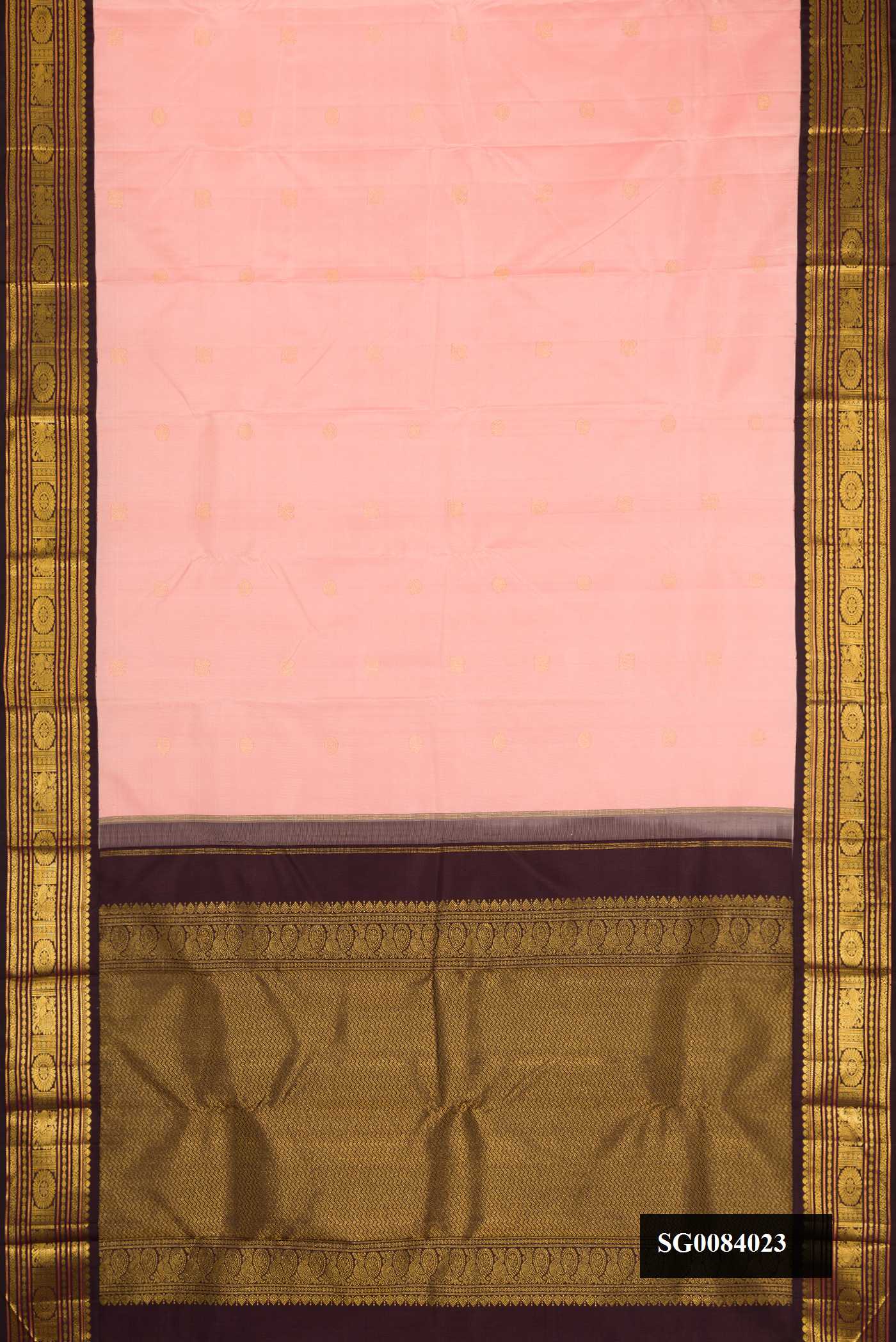 Pink Dual Tone Kanchipuram Silk Saree