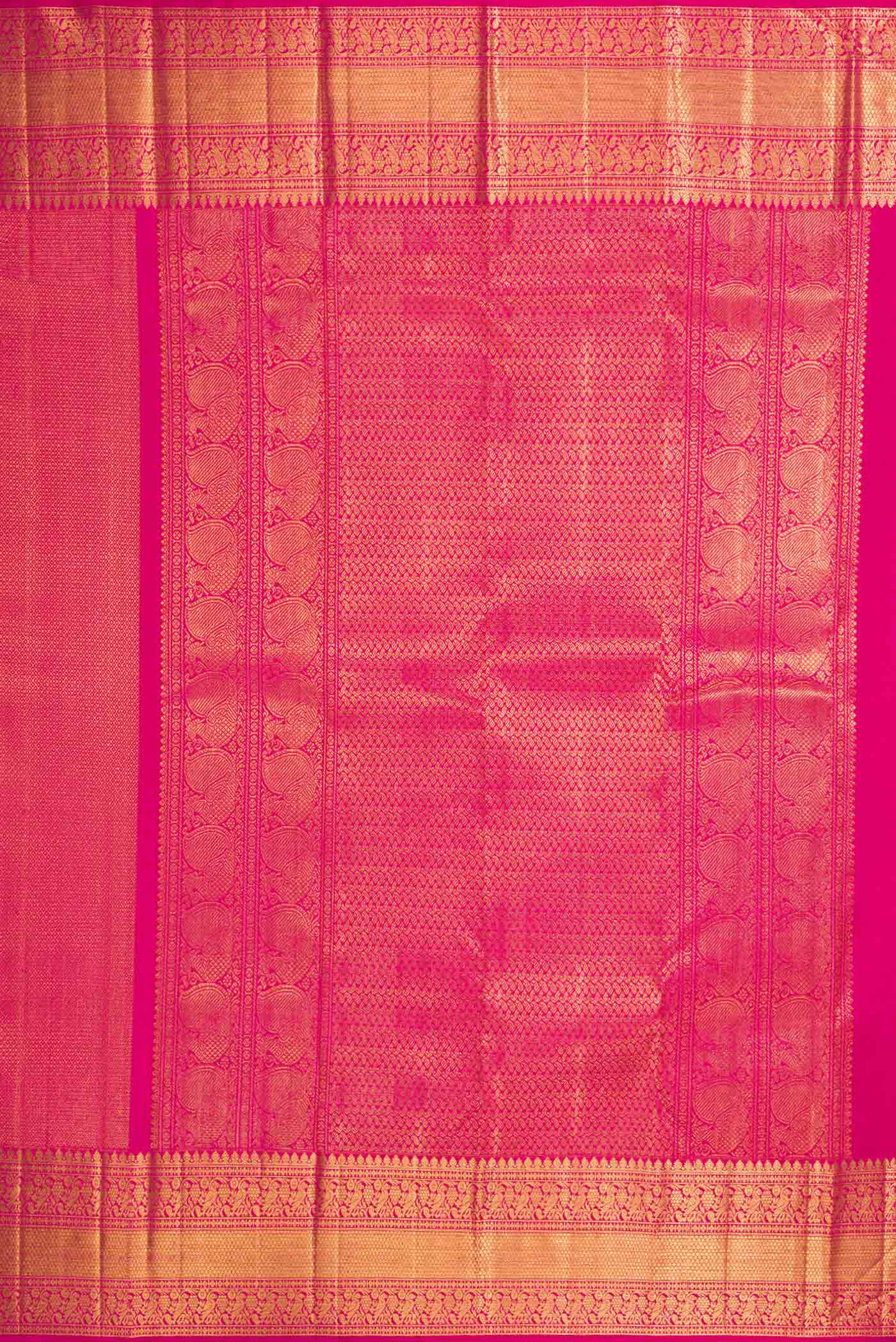 Pink Dual Tone Kanchipuram Silk Saree - Image 7