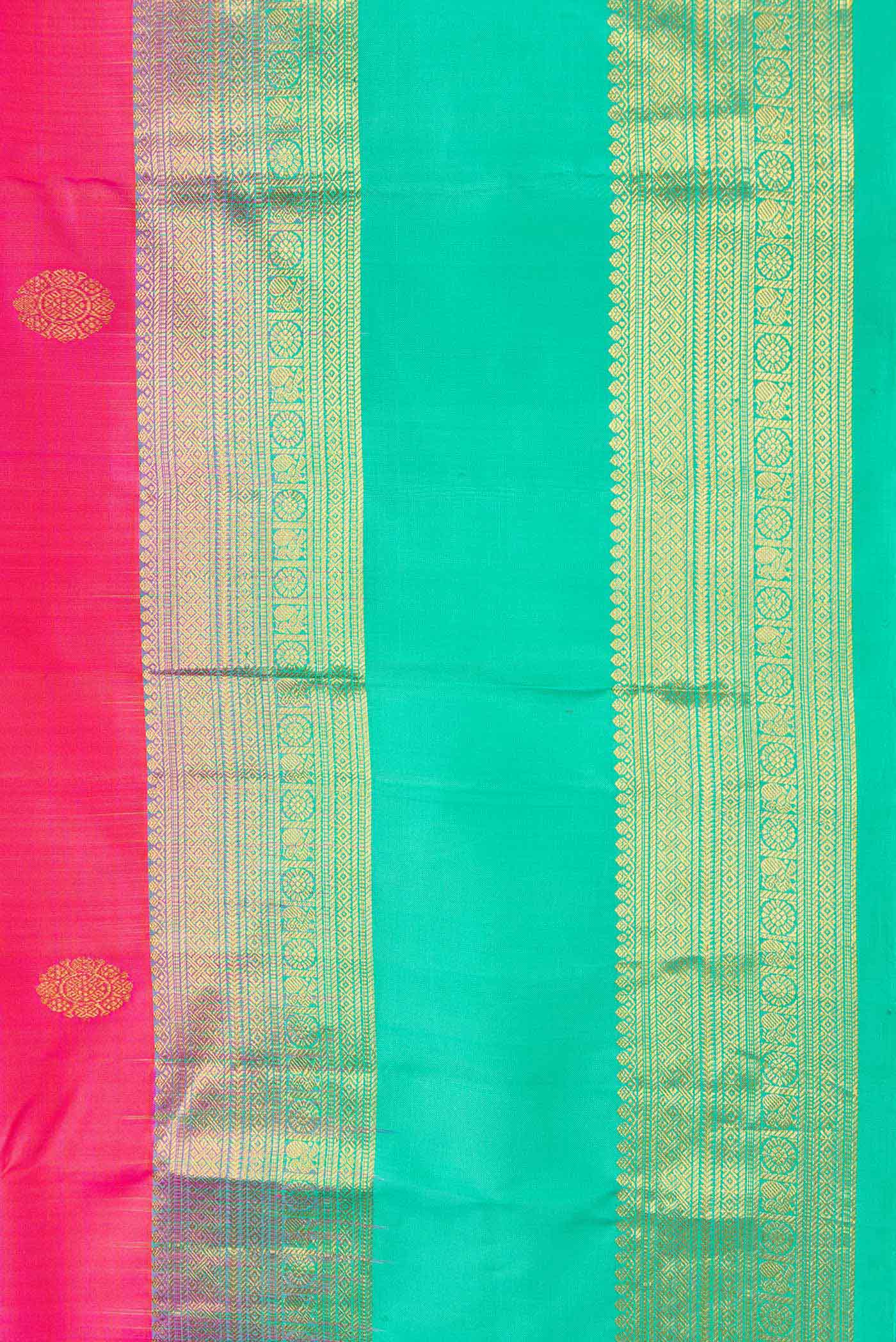 Pink Dual Tone Kanjivaram Silk Saree - Image 3