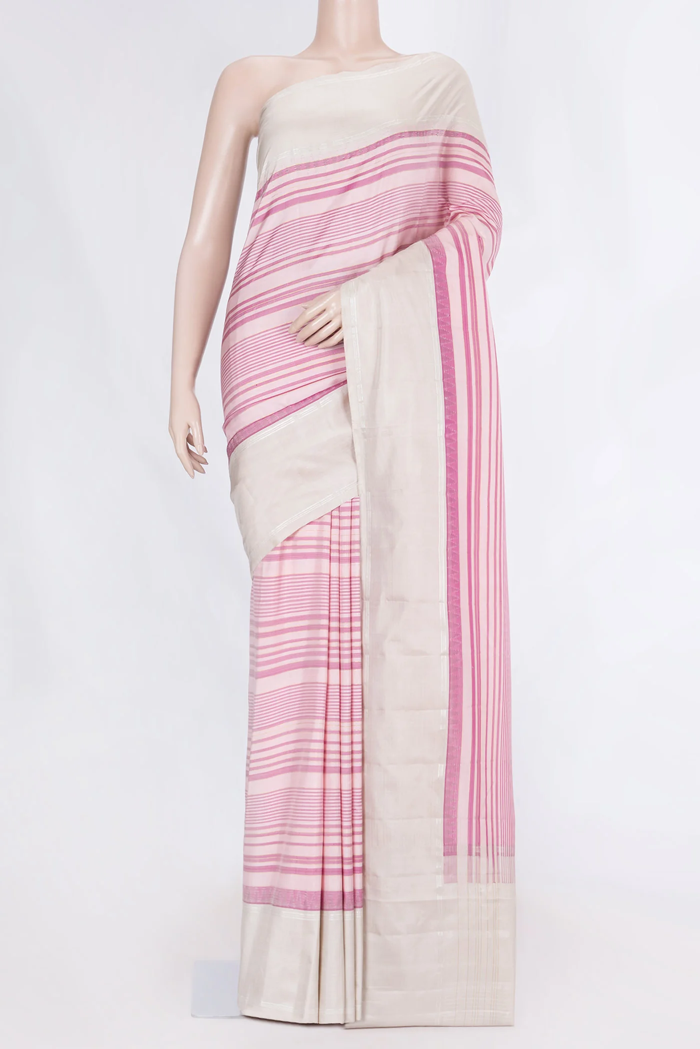 Pink Dual Tone Kanjivaram Silk Saree