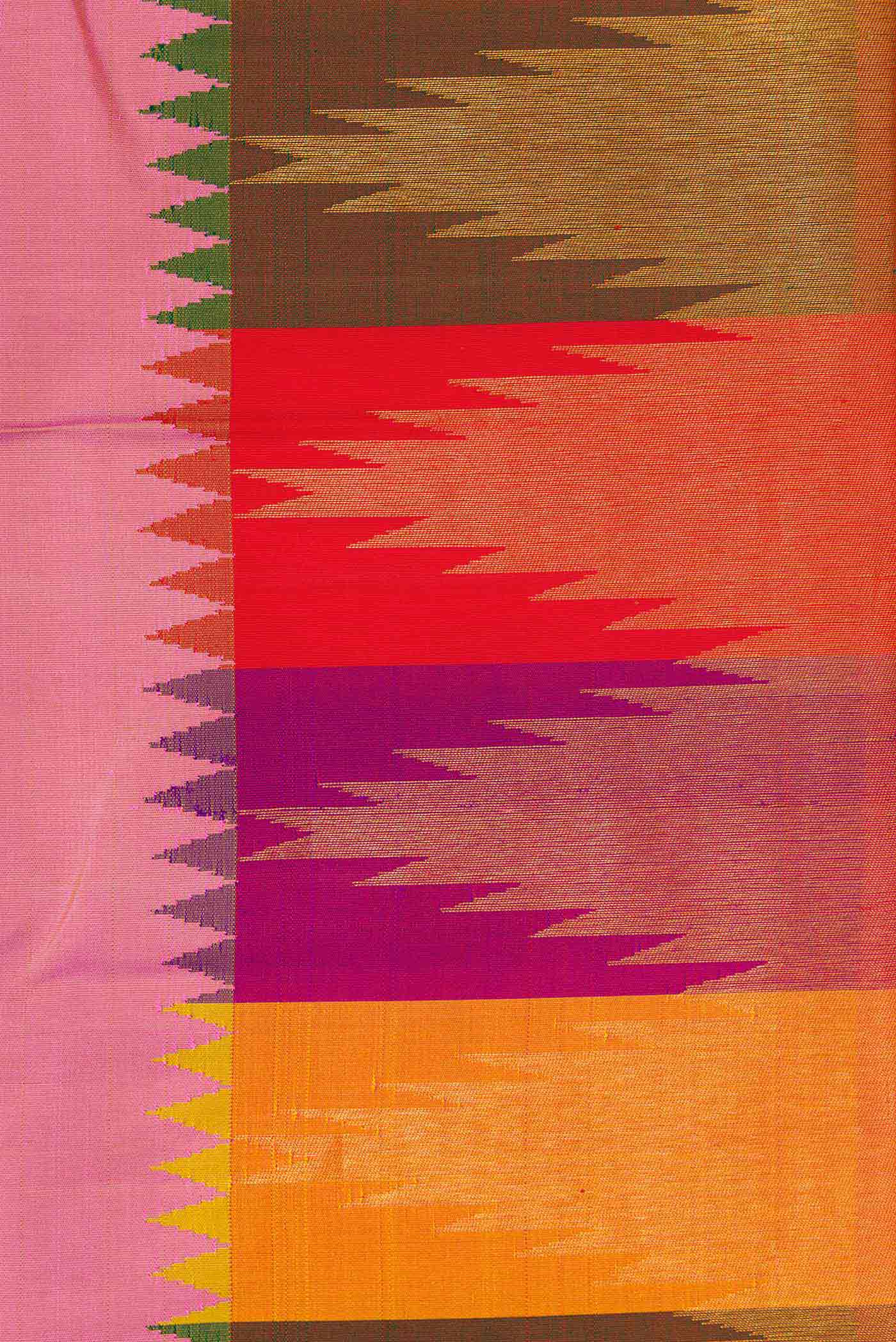 Pink Dual Tone Kanjivaram Silk Saree - Image 3