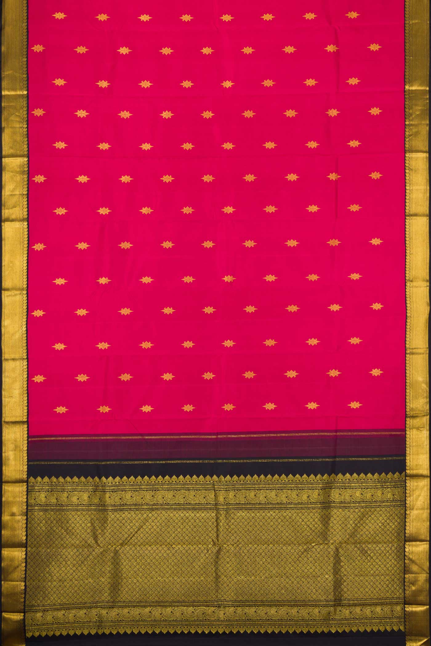 Pink Dual Tone Kanjivaram Silk Saree - Image 6
