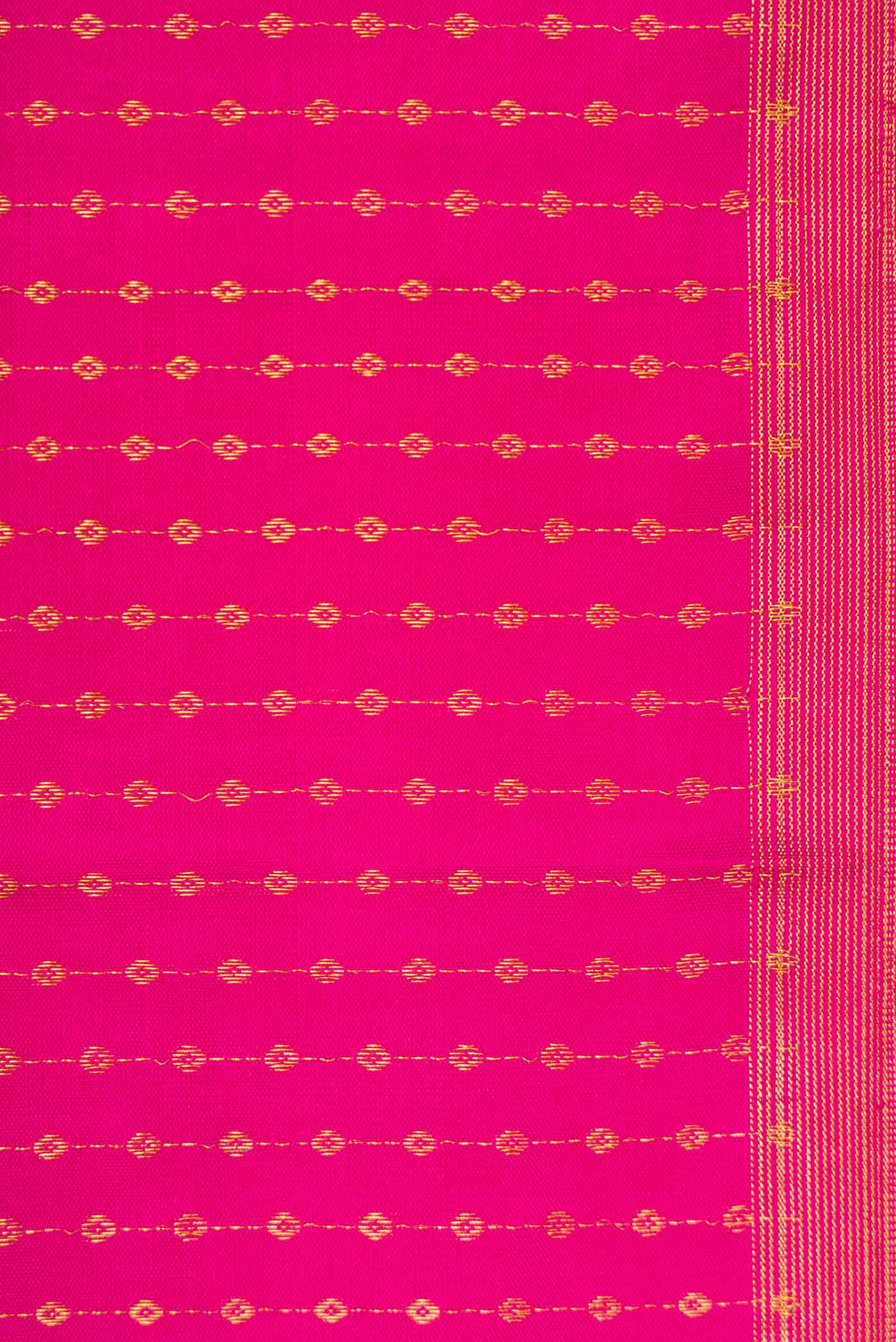 Pink Dual Tone Kanchipuram Silk Saree - Image 3