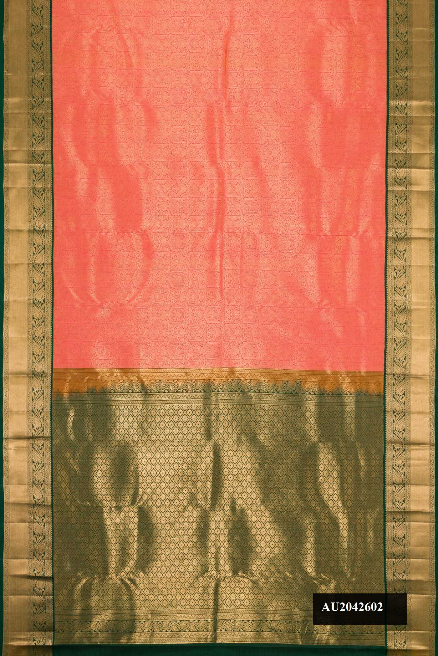 Pink Dual Tone Kanchipuram Silk Saree