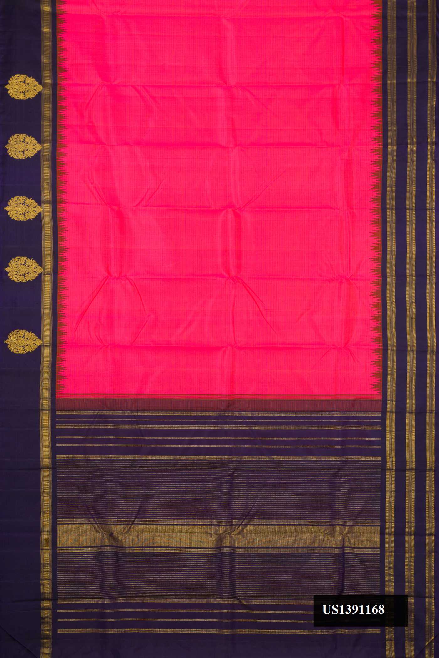 Pink Dual Tone Kanchipuram Silk Saree