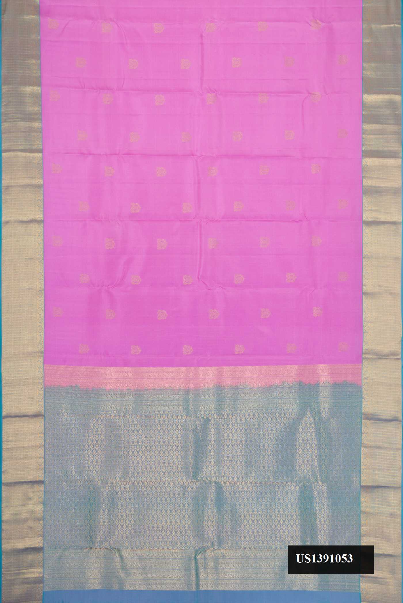 Pink Dual Tone Kanchipuram Silk Saree