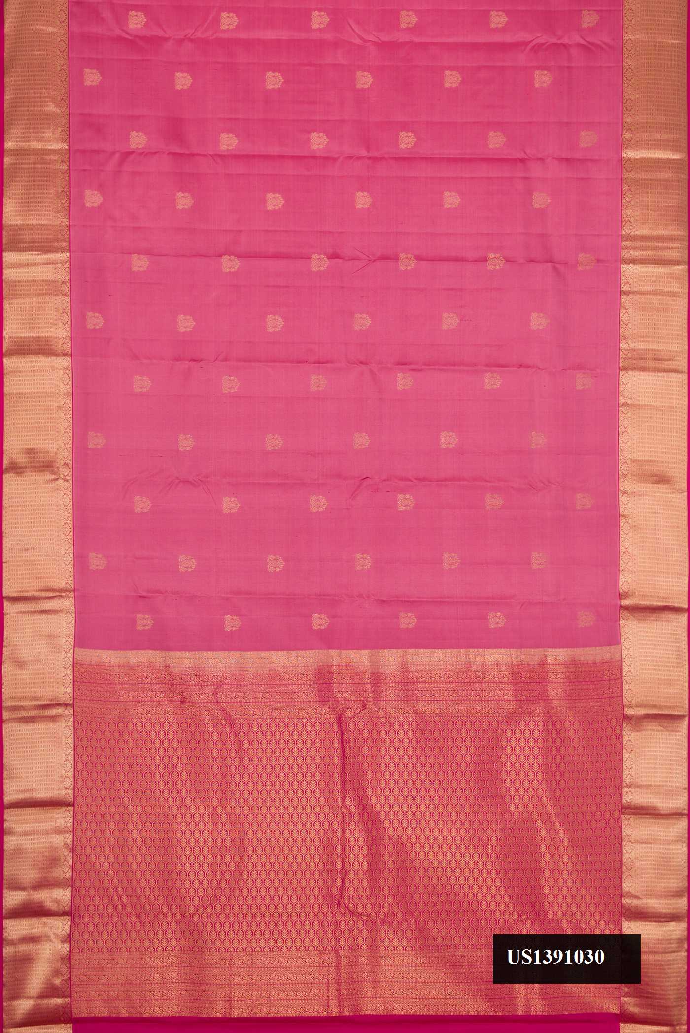 Pink Dual Tone Kanchipuram Silk Saree