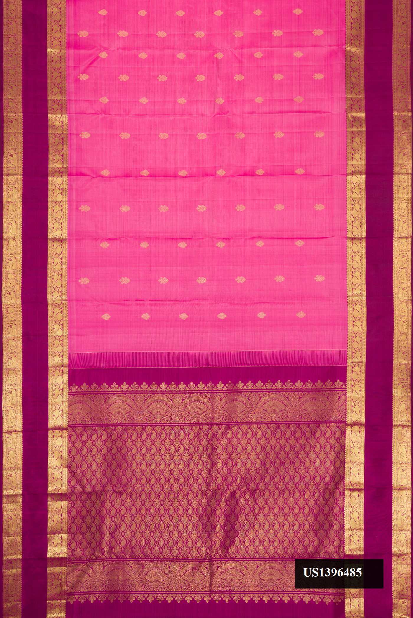 Pink Dual Tone Kanchipuram Silk Saree