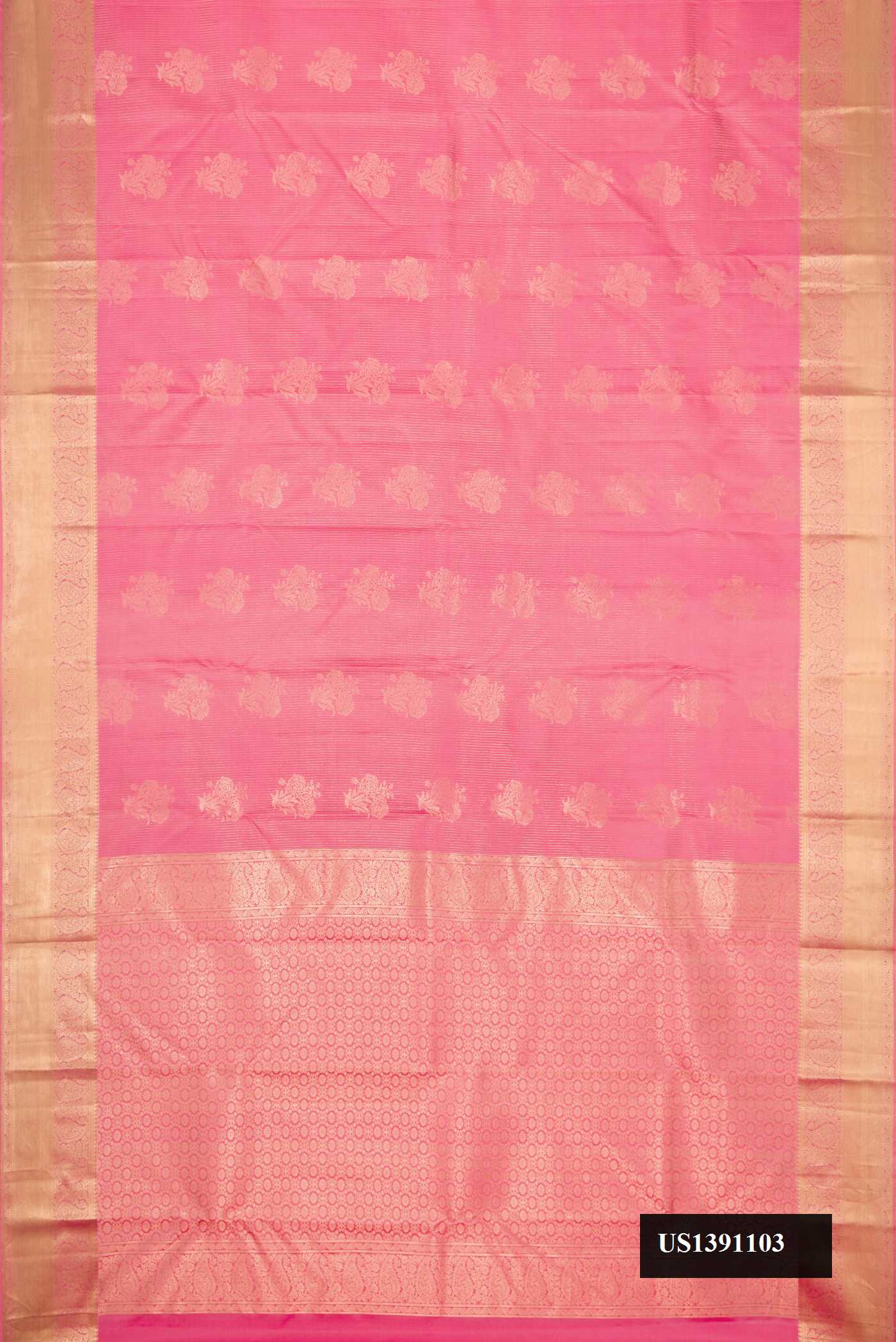 Pink Dual Tone Kanchipuram Silk Saree