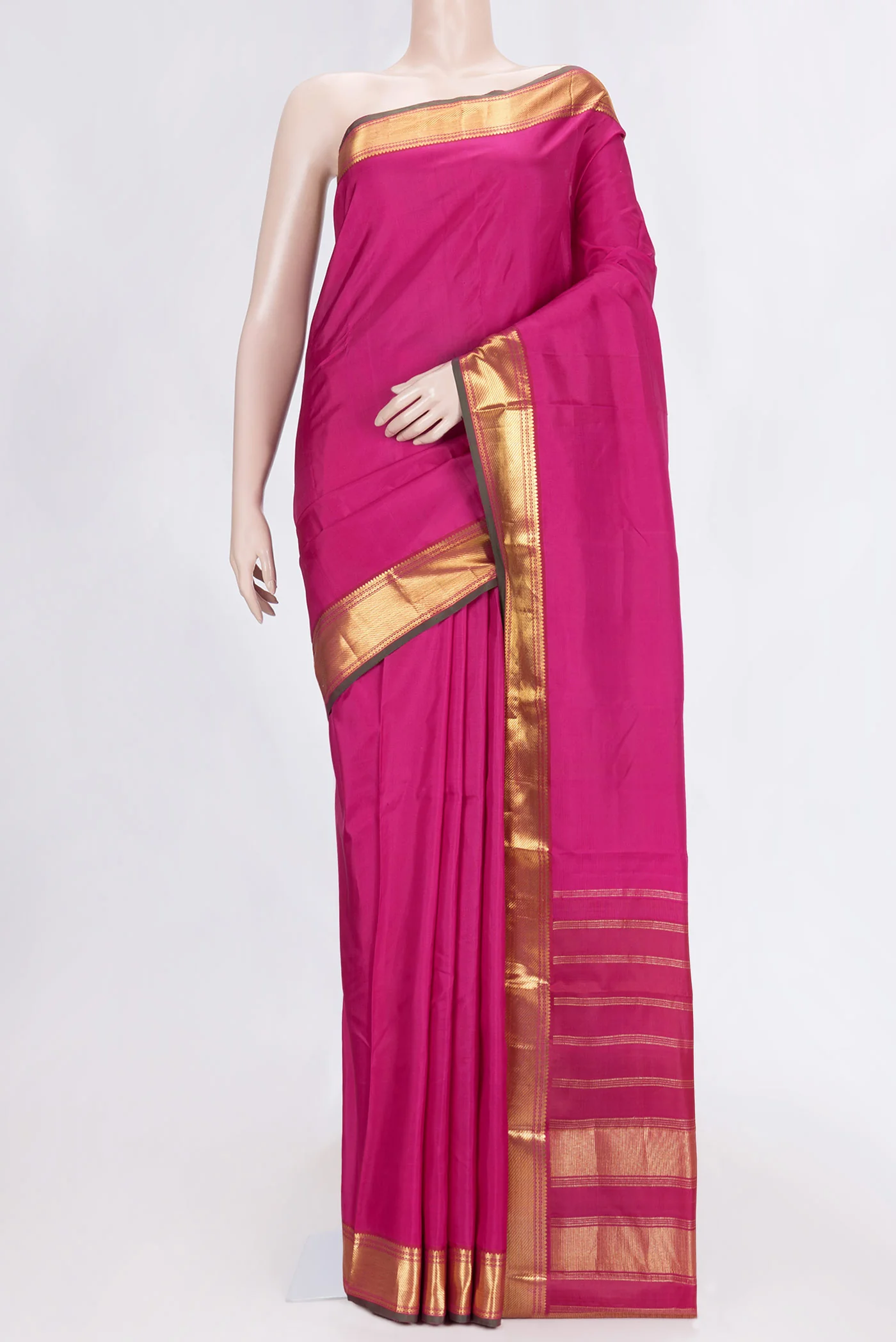 Rani Pink Kanchipuram Silk Saree