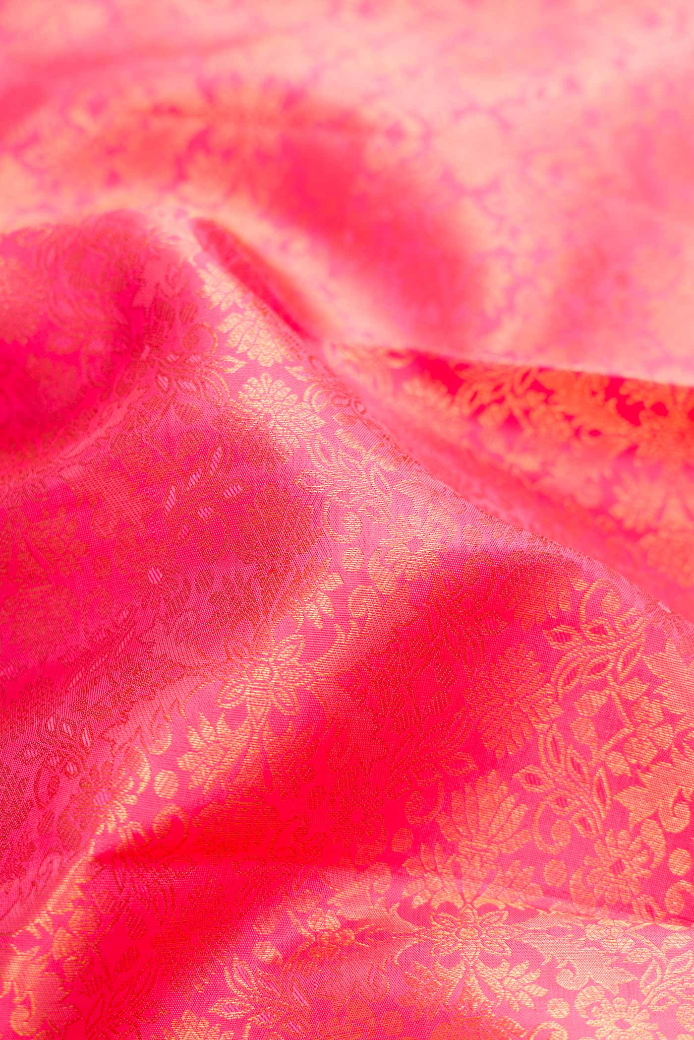 Rose pink Kanchipuram Silk Saree - Image 2