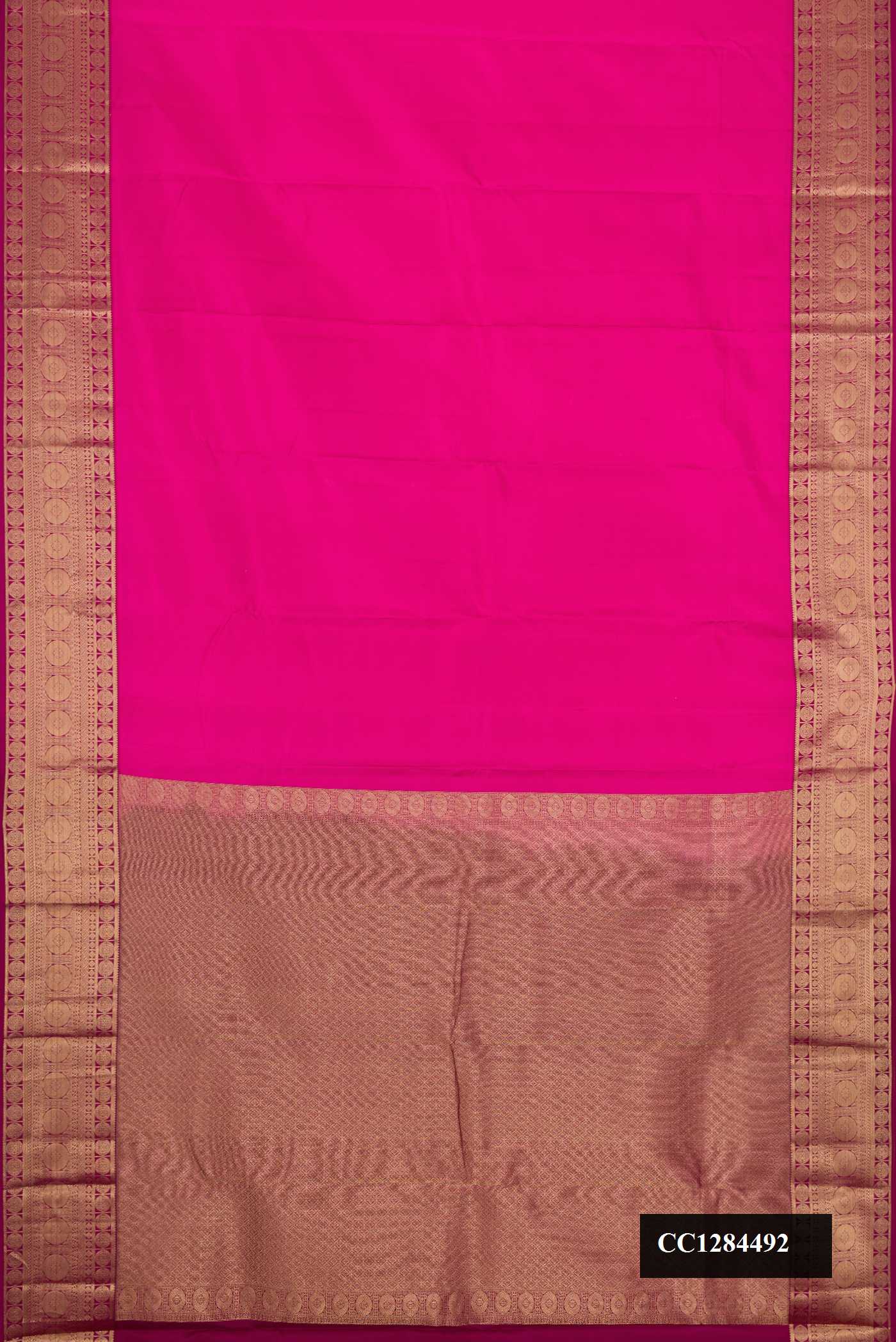 Pink Dual Tone Kanchipuram Silk Saree