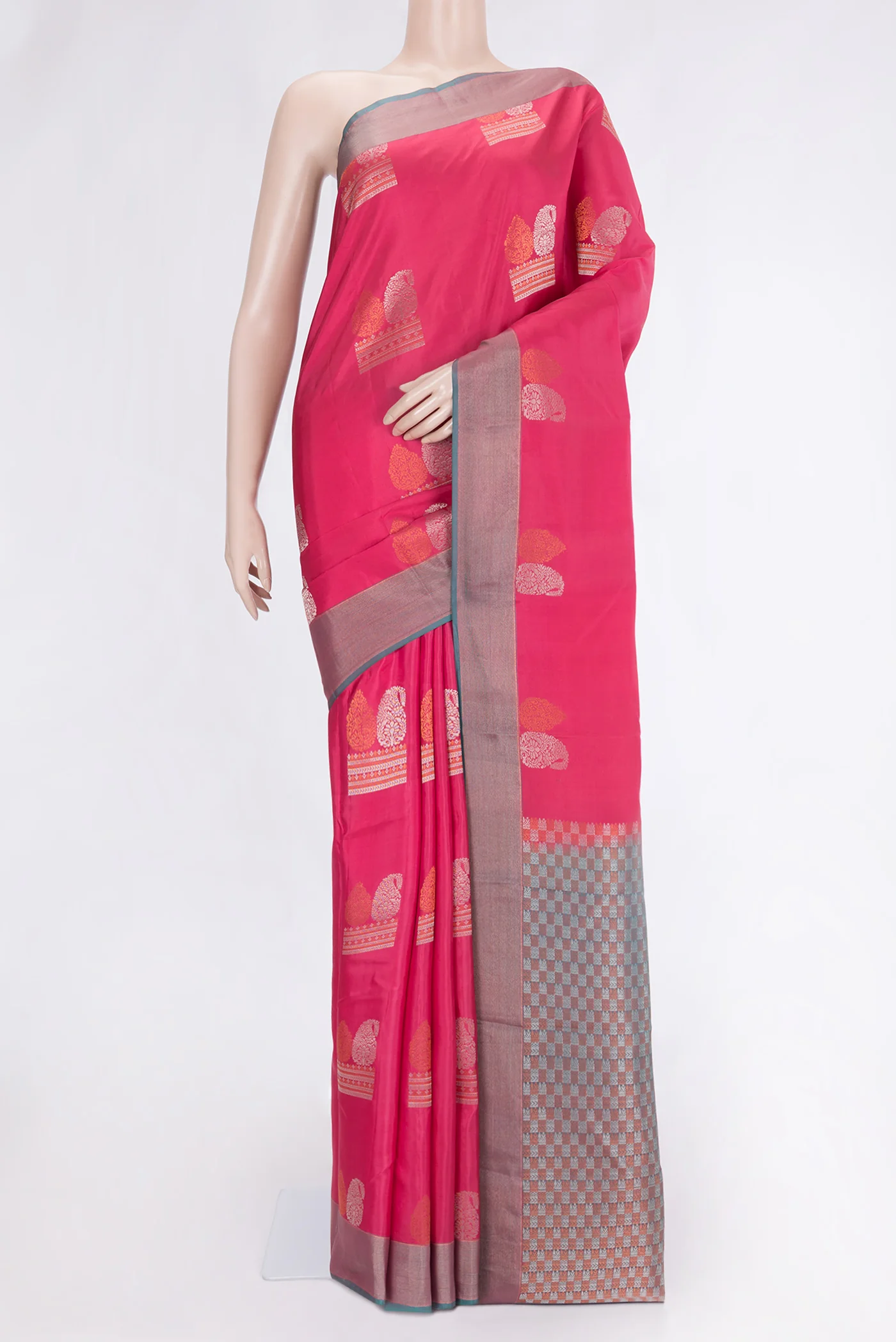 Pink Kanchipuram Silk Saree