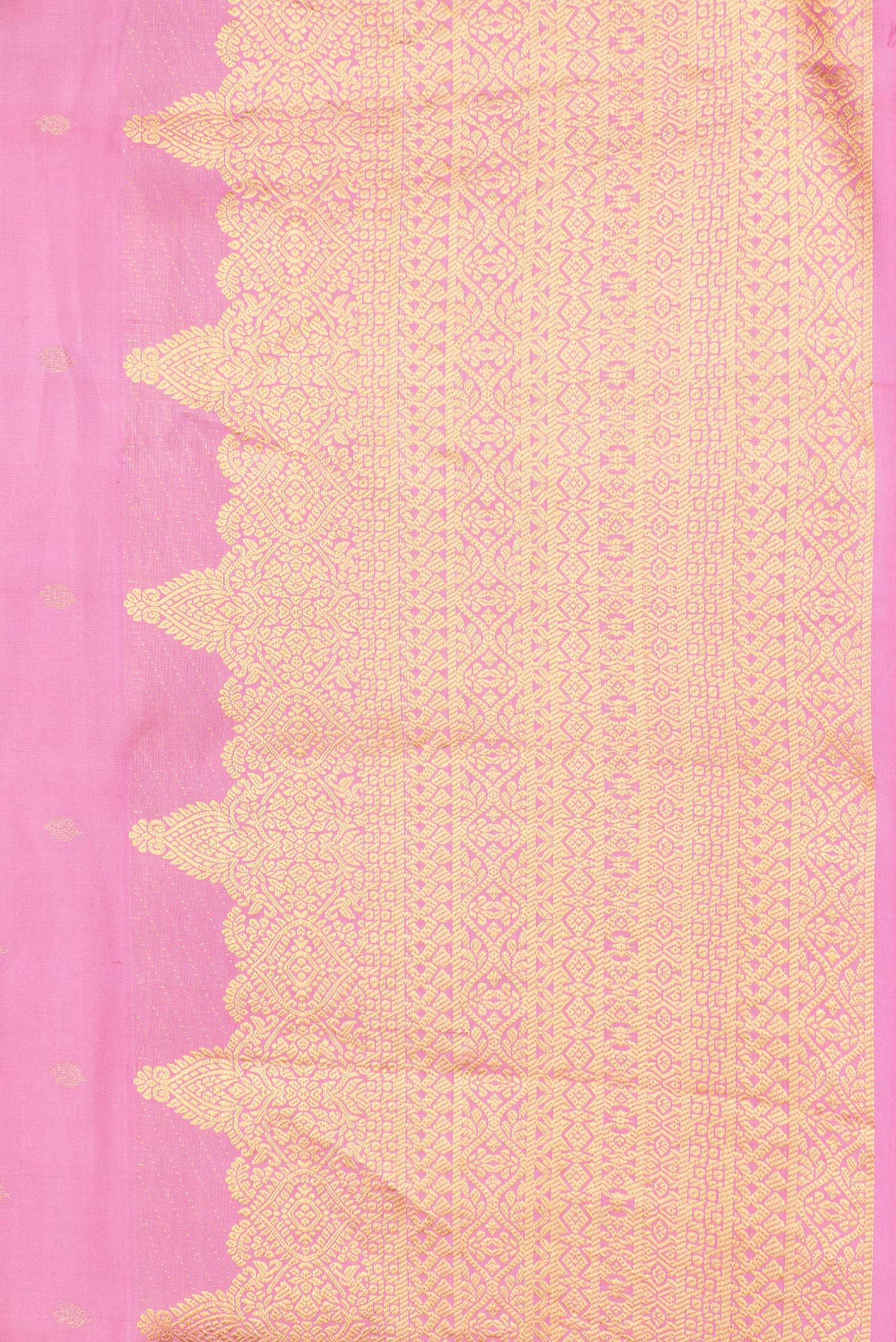 Rose pink Kanchipuram Silk Saree - Image 3